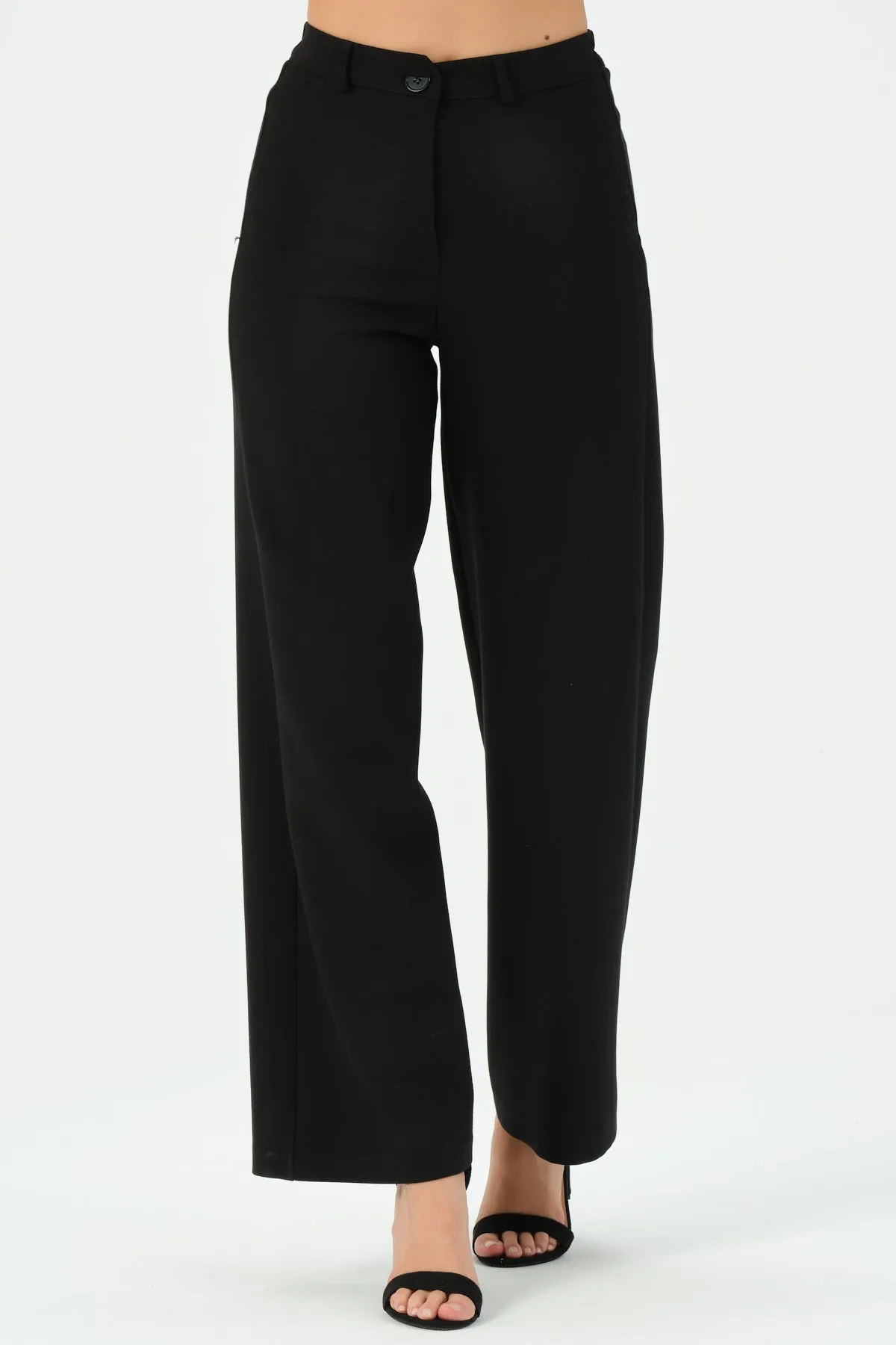 135-Grace Pants Wide Leg Black