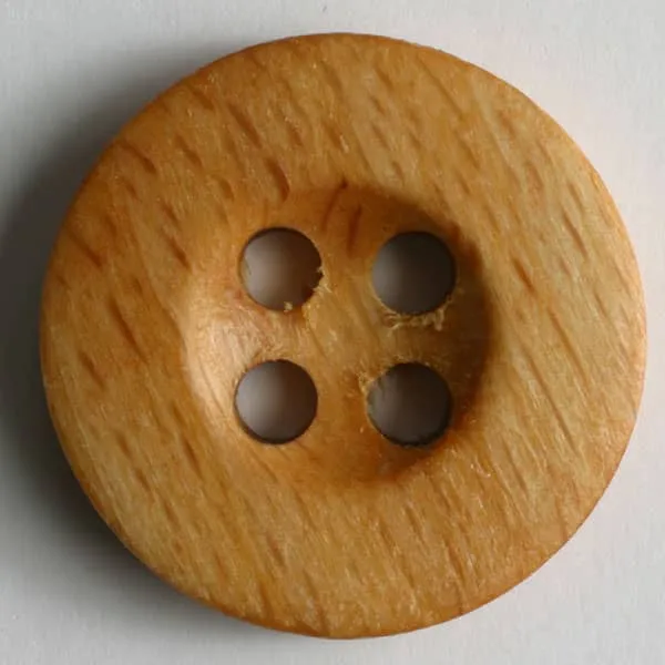 3/4" Wood 4 Hole Button