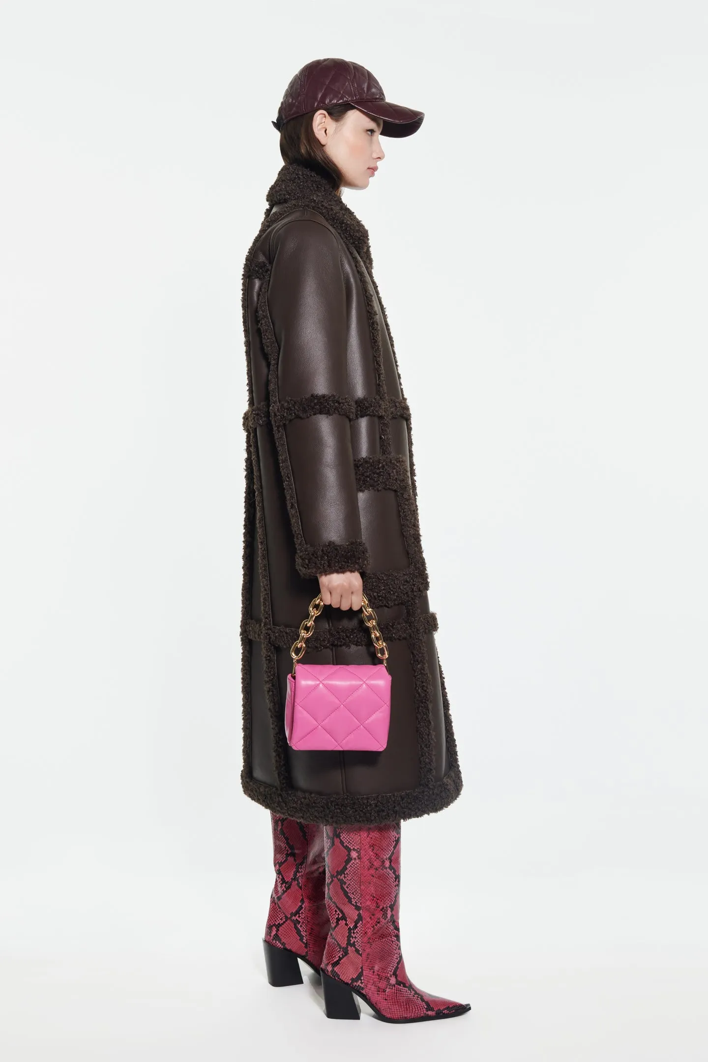 611009010 Patrice faux shearling coat