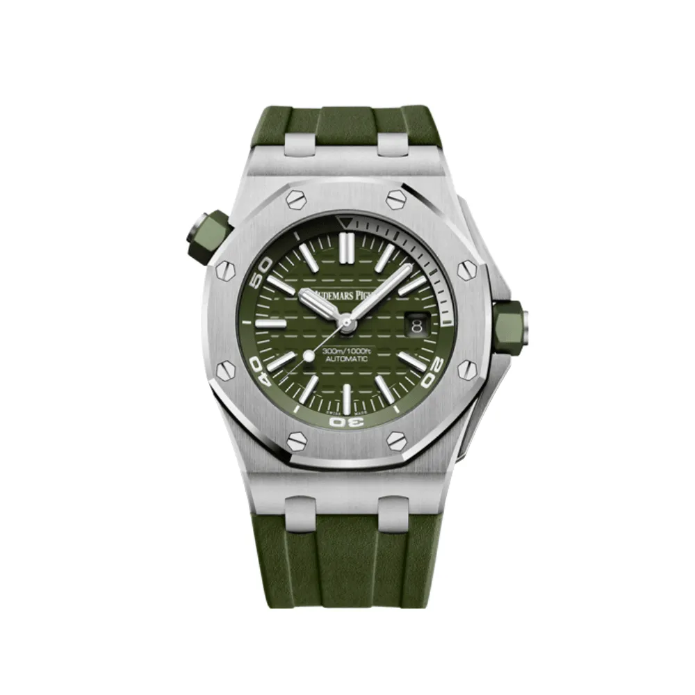 Audemars Piguet Royal Oak Offshore 15710ST.OO.A052CA.01 Diver Stainless Steel Green Dial