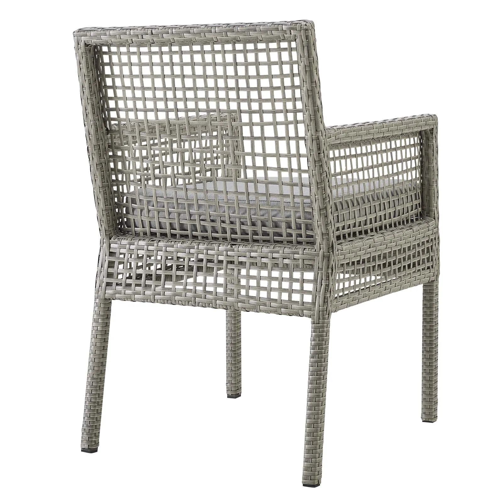 Aura Dining Armchair Outdoor Patio Wicker Rattan Set of 4 by Modway