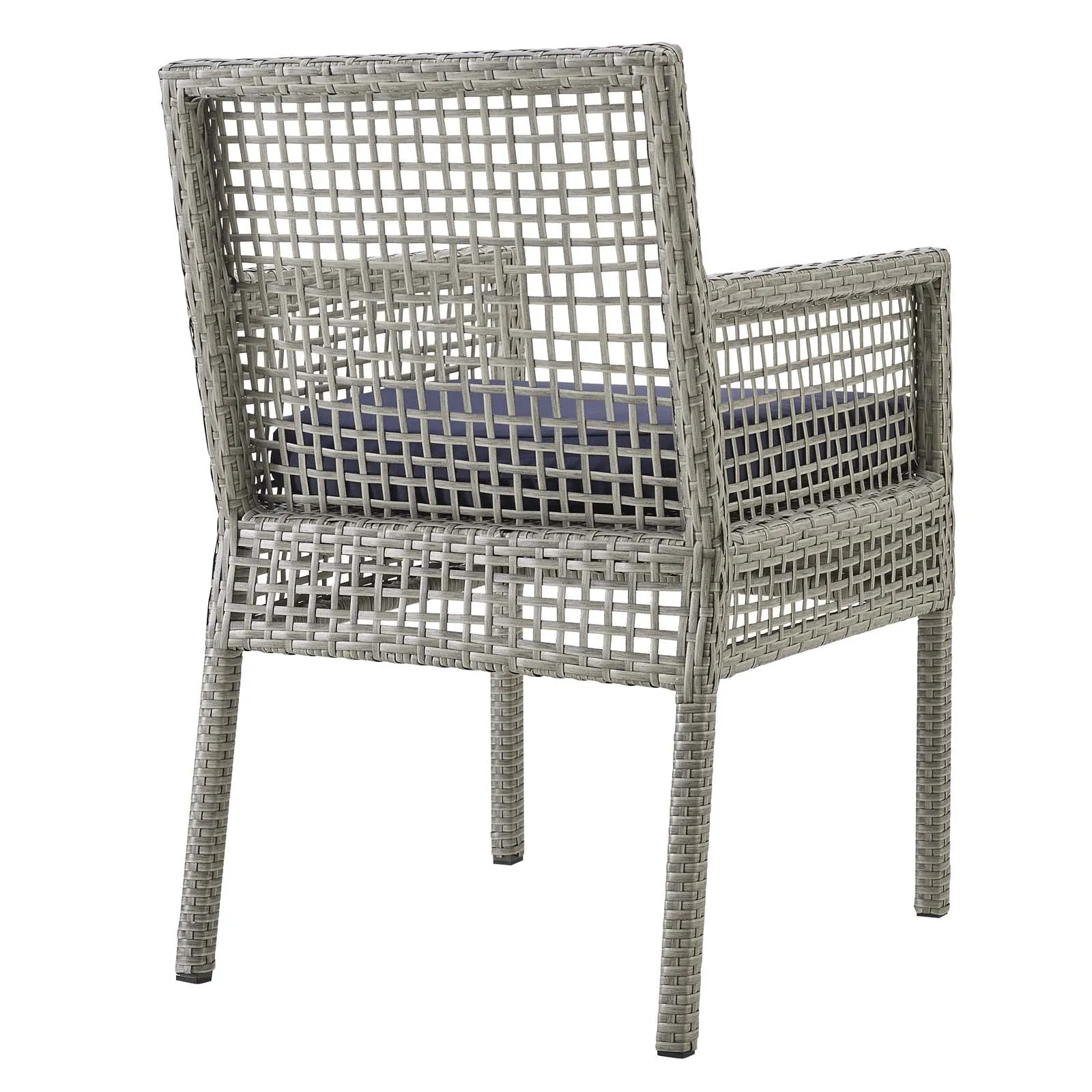 Aura Dining Armchair Outdoor Patio Wicker Rattan Set of 4 by Modway