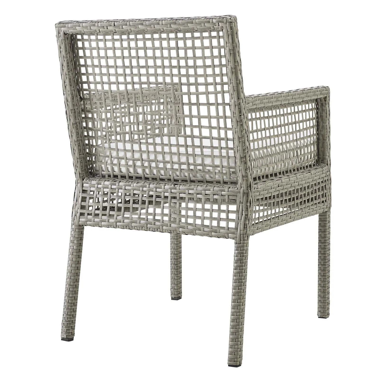 Aura Dining Armchair Outdoor Patio Wicker Rattan Set of 4 by Modway