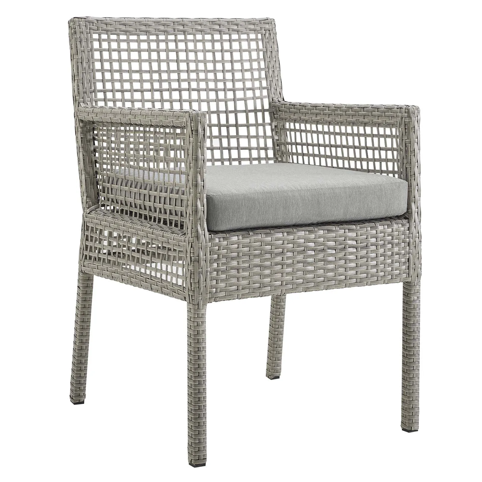 Aura Dining Armchair Outdoor Patio Wicker Rattan Set of 4 by Modway