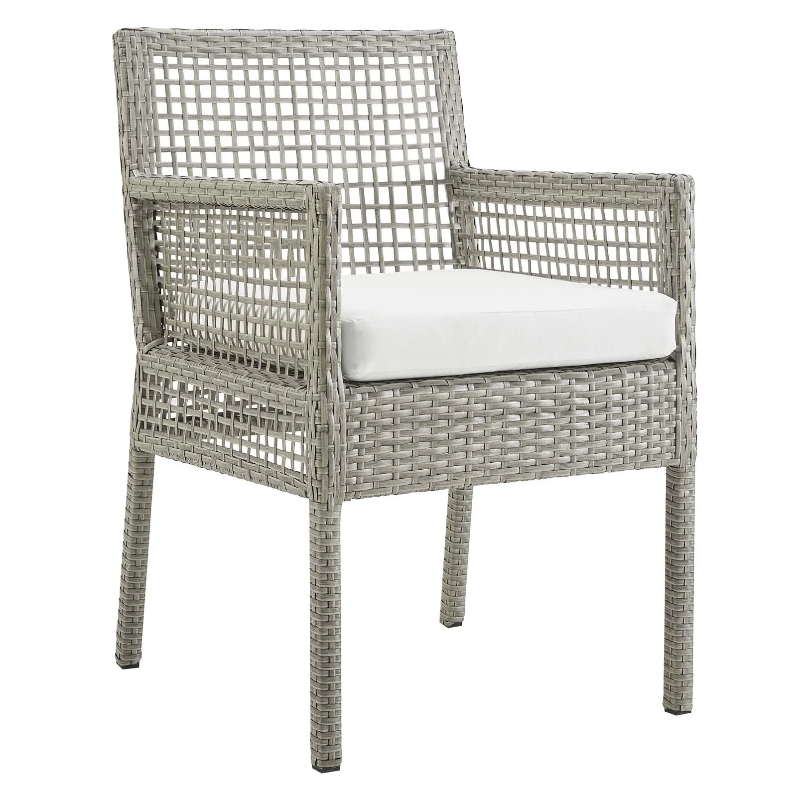 Aura Dining Armchair Outdoor Patio Wicker Rattan Set of 4 by Modway