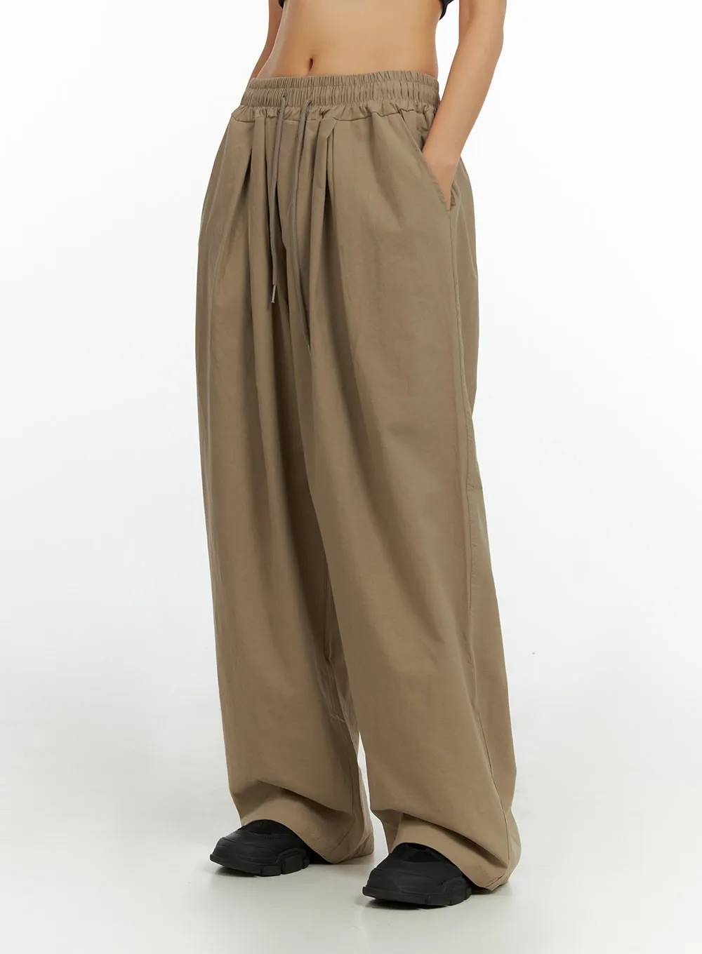 Banded Wide Leg Trousers IL409