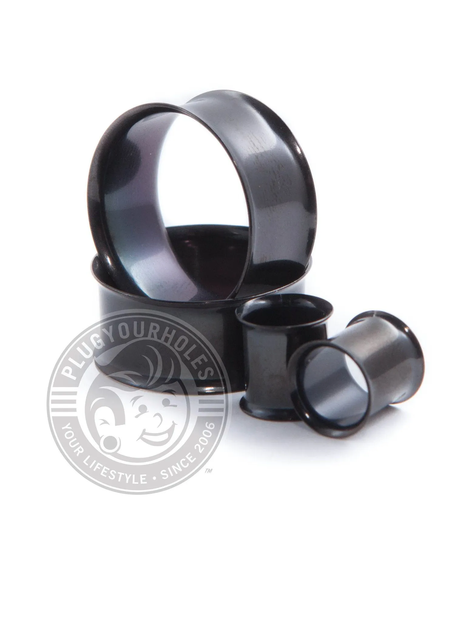 Black Double Flared Steel Tunnels