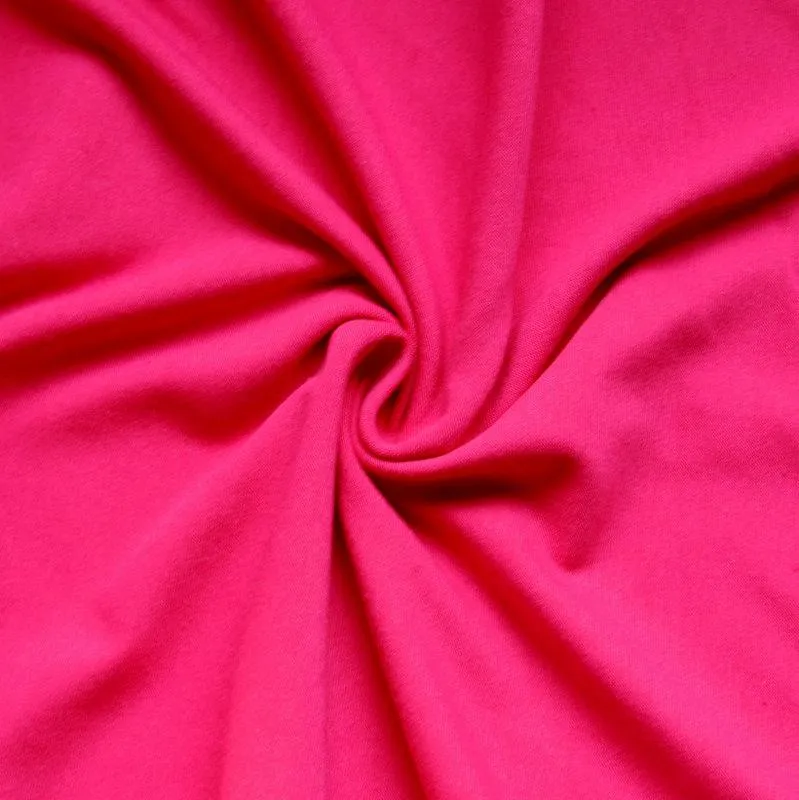 Bright Pink Cotton Lycra Jersey Knit Fabric