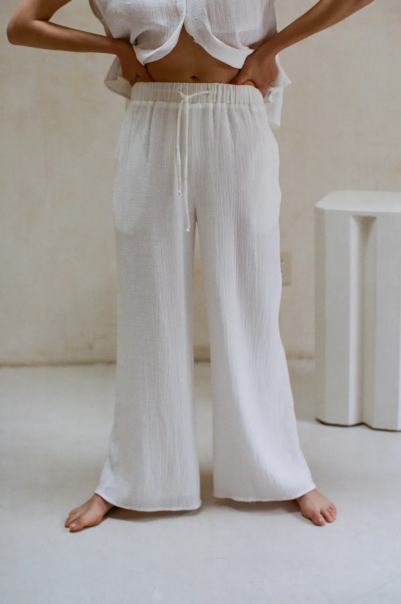 Bruna Cotton Wide Leg Pants