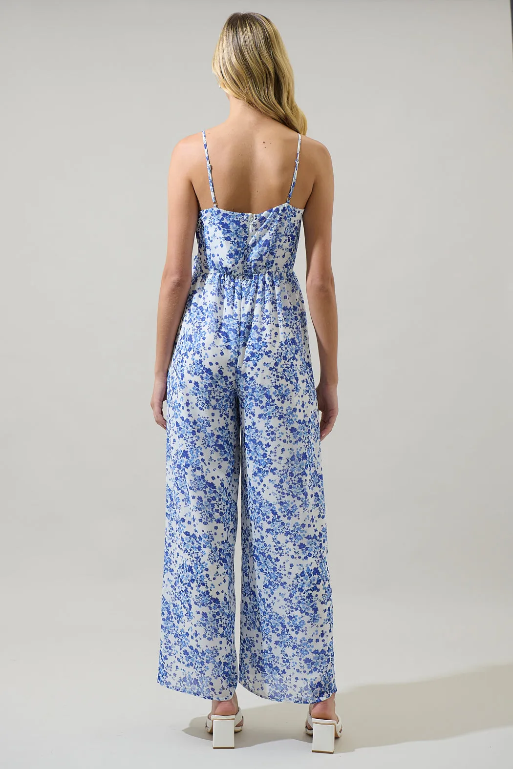 Camellia Floral Vicky Wide Leg Jumpsuit