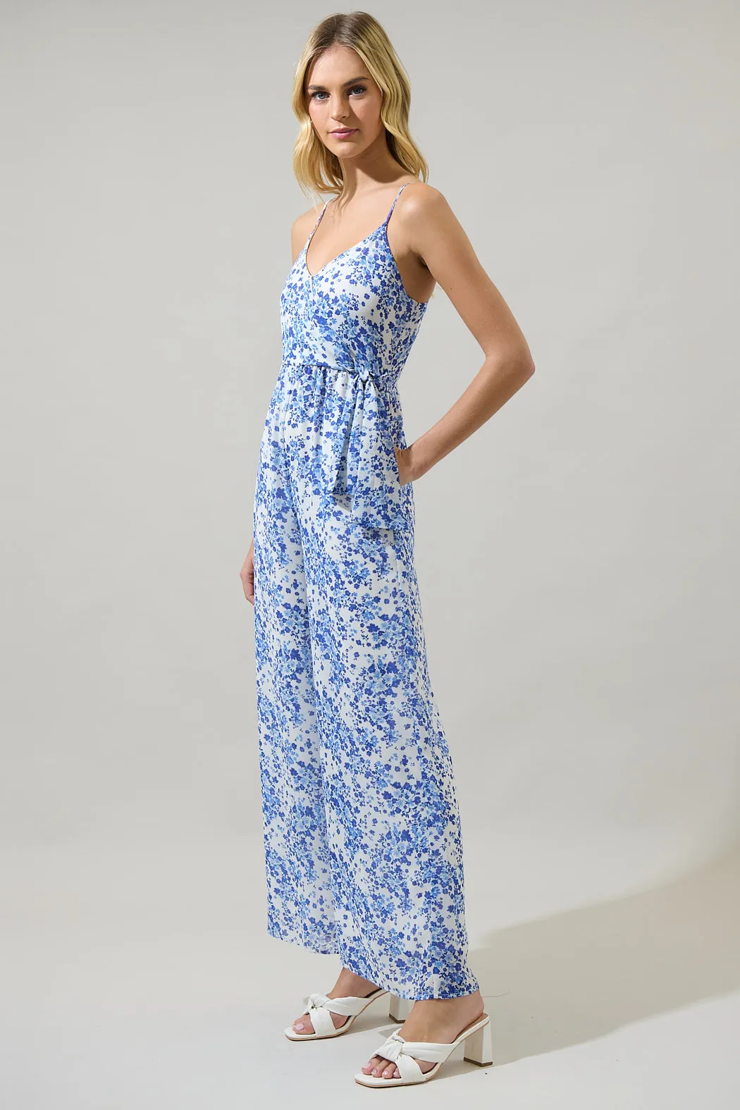 Camellia Floral Vicky Wide Leg Jumpsuit