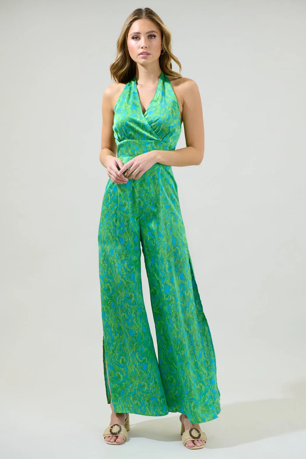 Cerena Floral Magic Moment Halter Jumpsuit