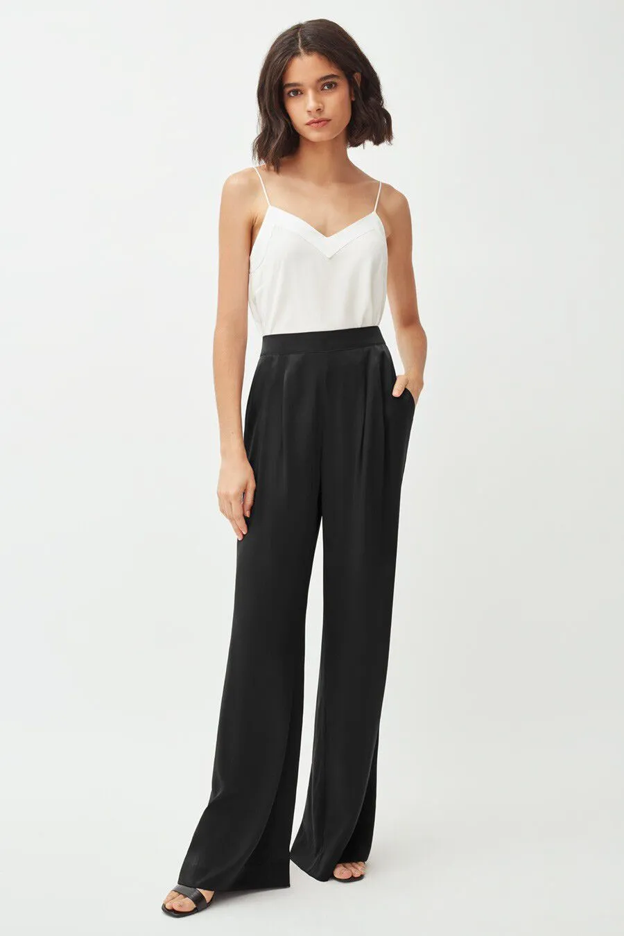 Charmeuse Wide-Leg Pant