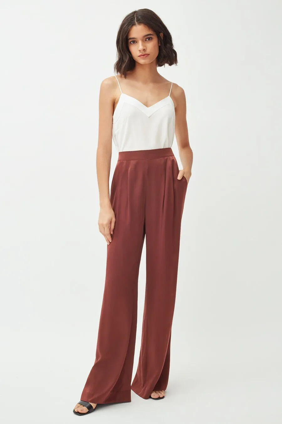 Charmeuse Wide-Leg Pant