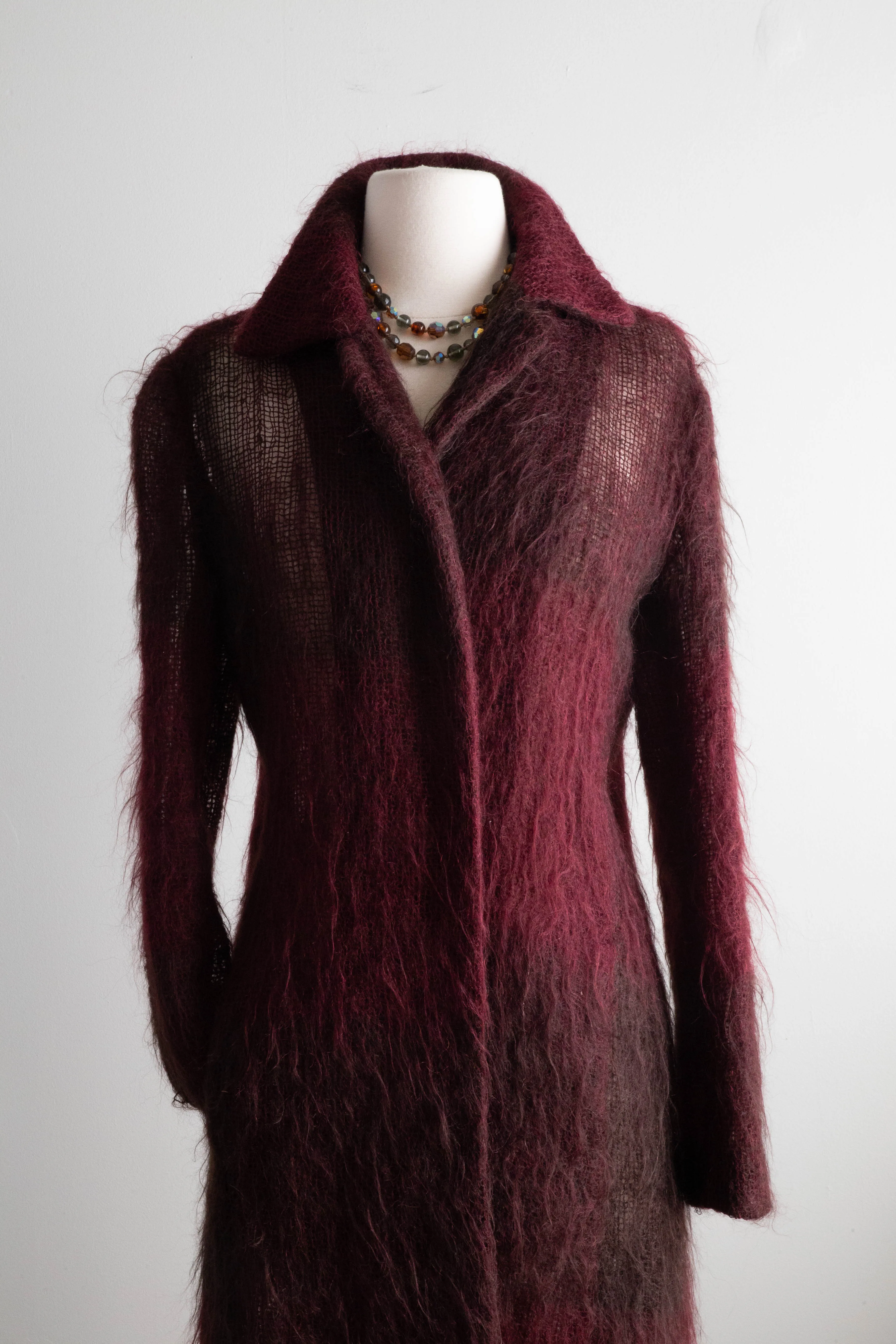 Chic Vintage Ungaro Feather Weight Mohair Knit Coat / Medium