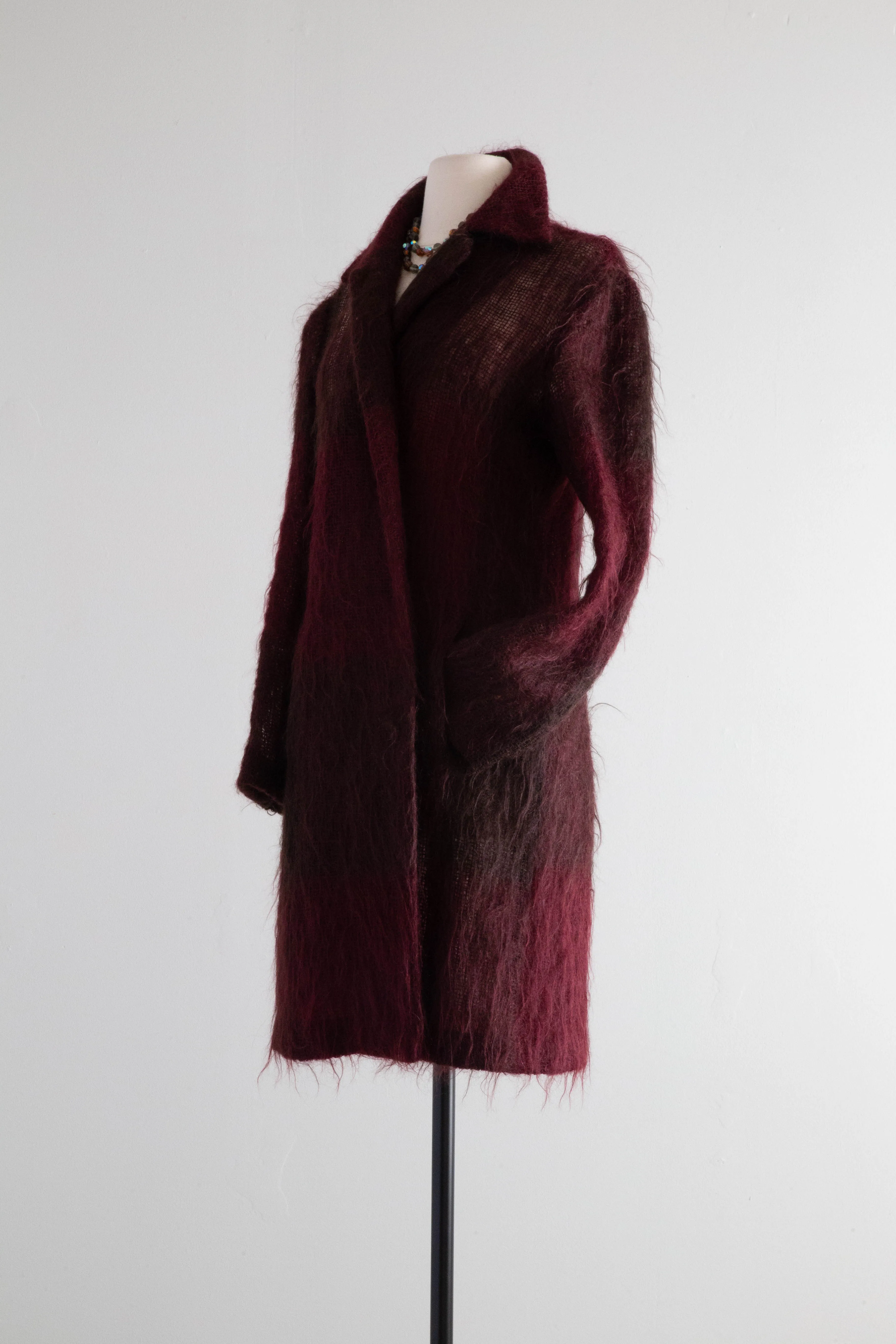 Chic Vintage Ungaro Feather Weight Mohair Knit Coat / Medium