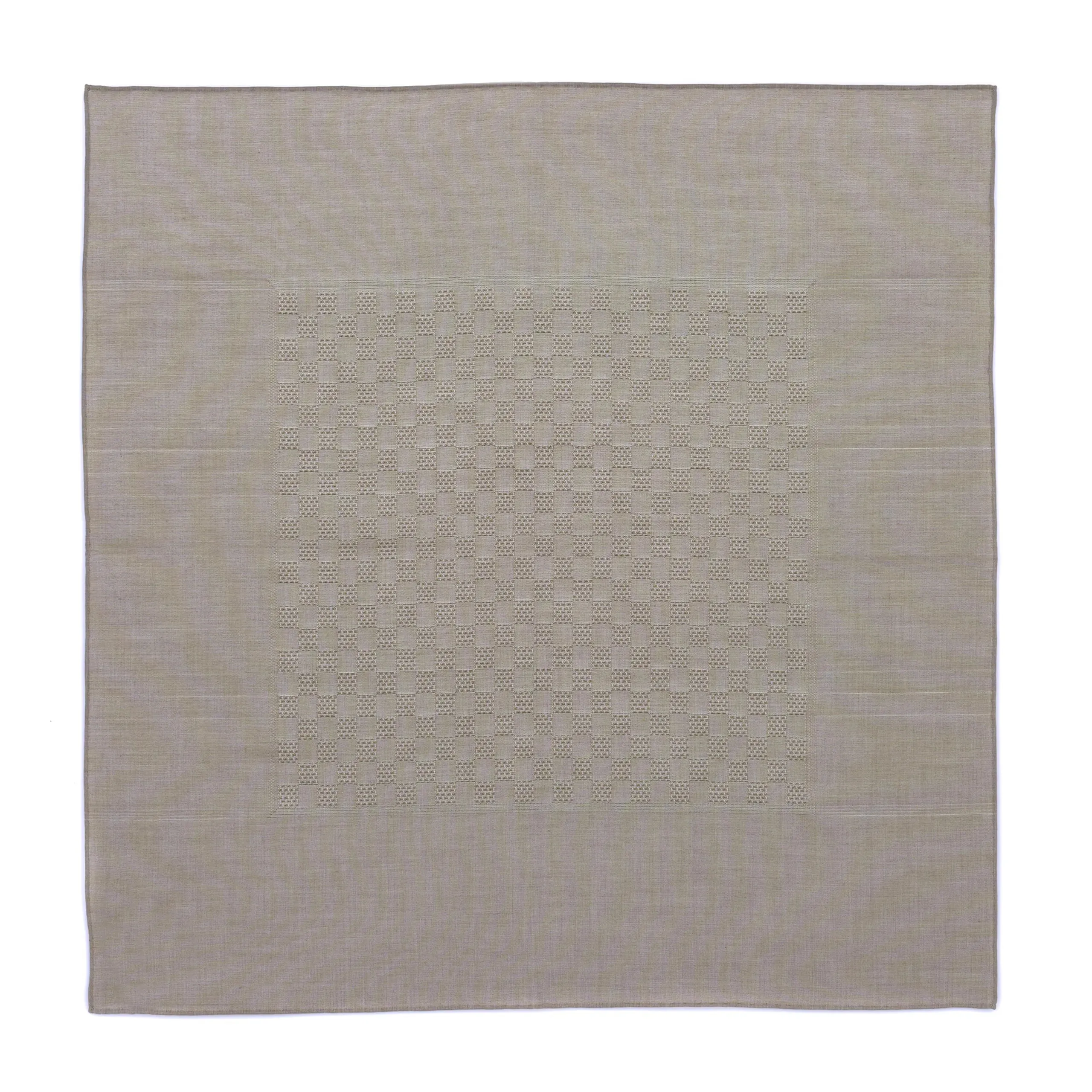 Cotton Pocket Square in Khaki