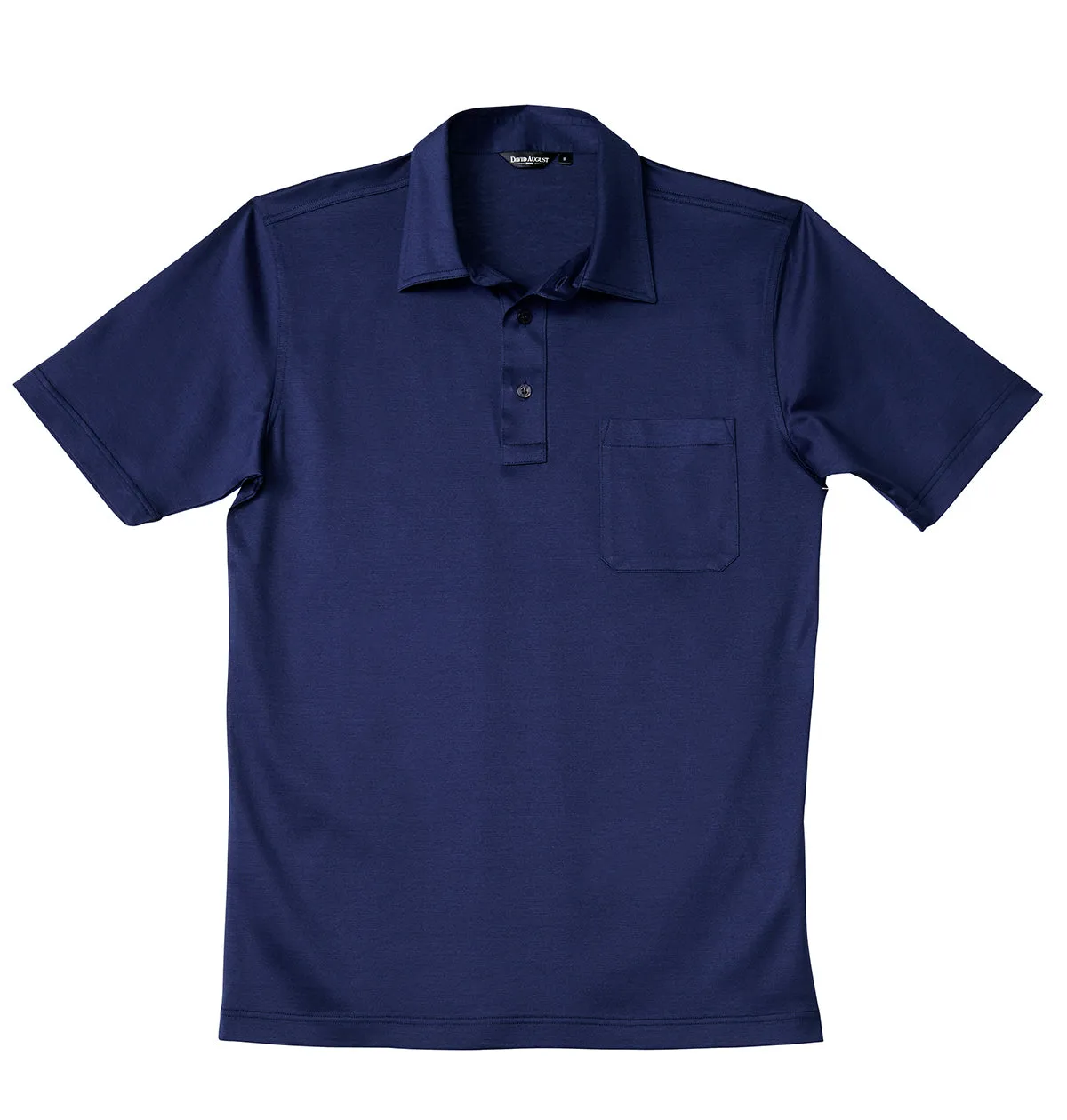 David August Mercerized Cotton Polo Royal Navy