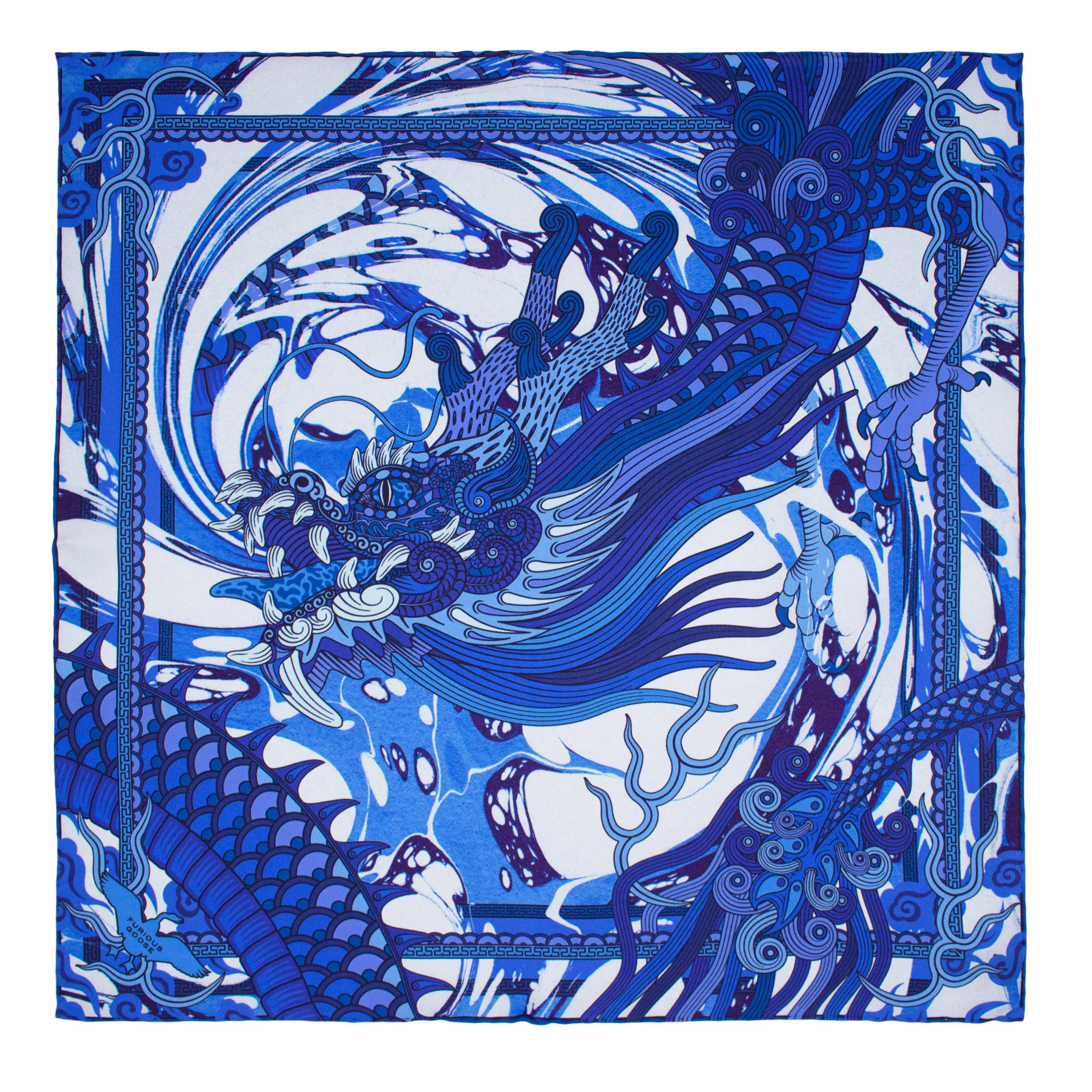 Dragon Square, Oriental Abyss – Silk Pocket Square