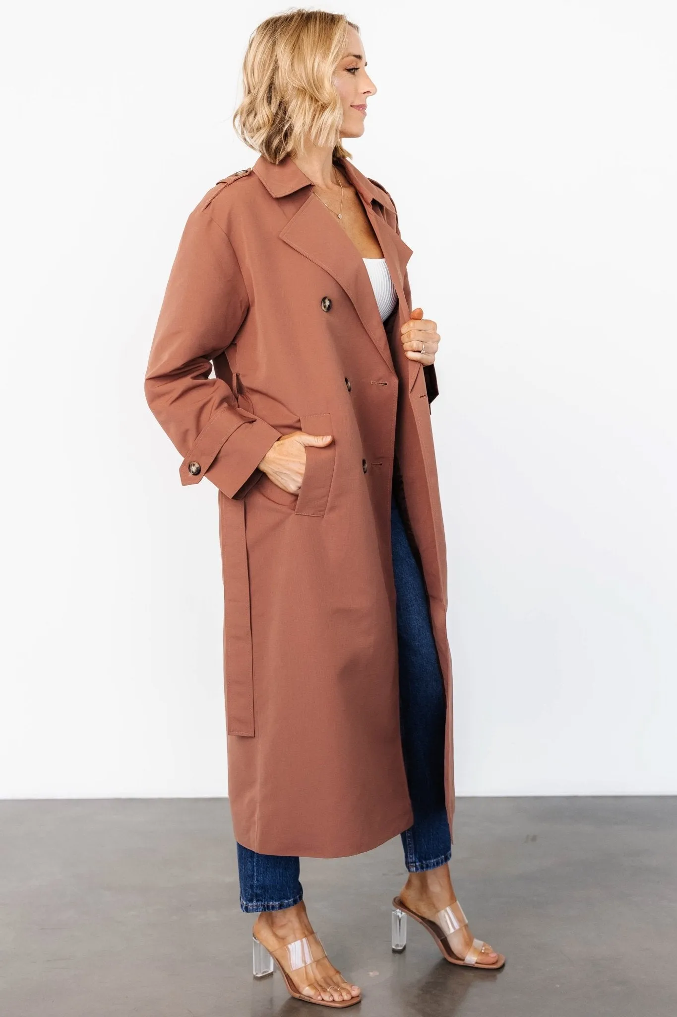 Elias Trench Coat | Warm Brown