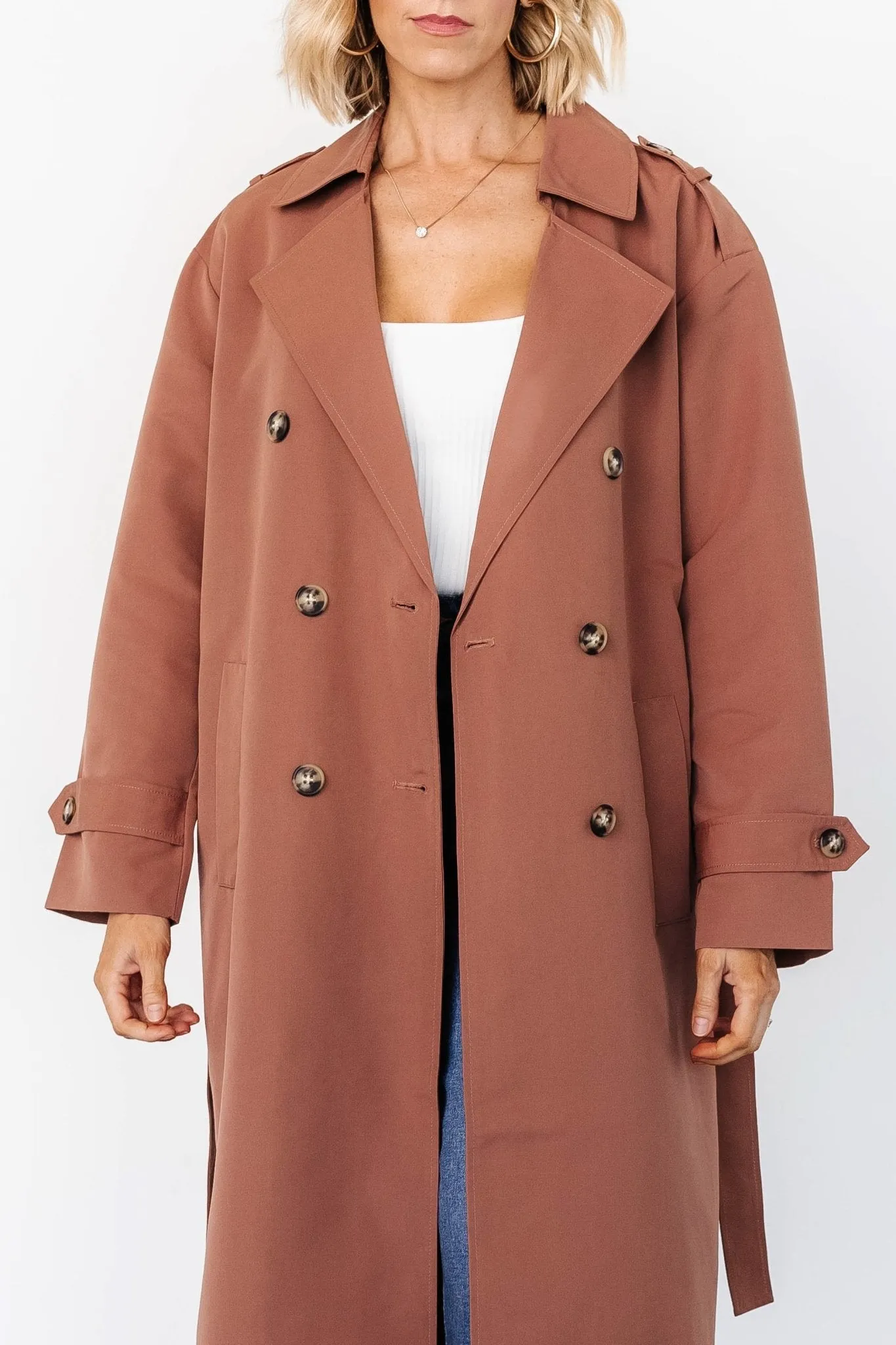 Elias Trench Coat | Warm Brown