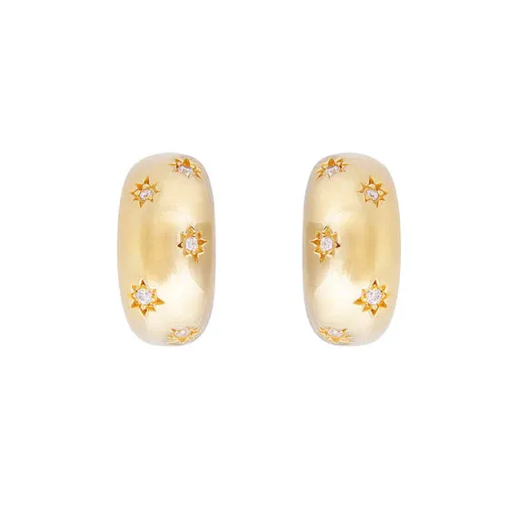 Fairley Starburst Flared Hoops