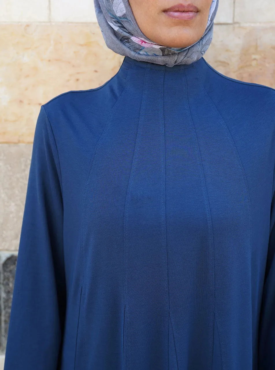 Flared Paneled Abaya with Godets