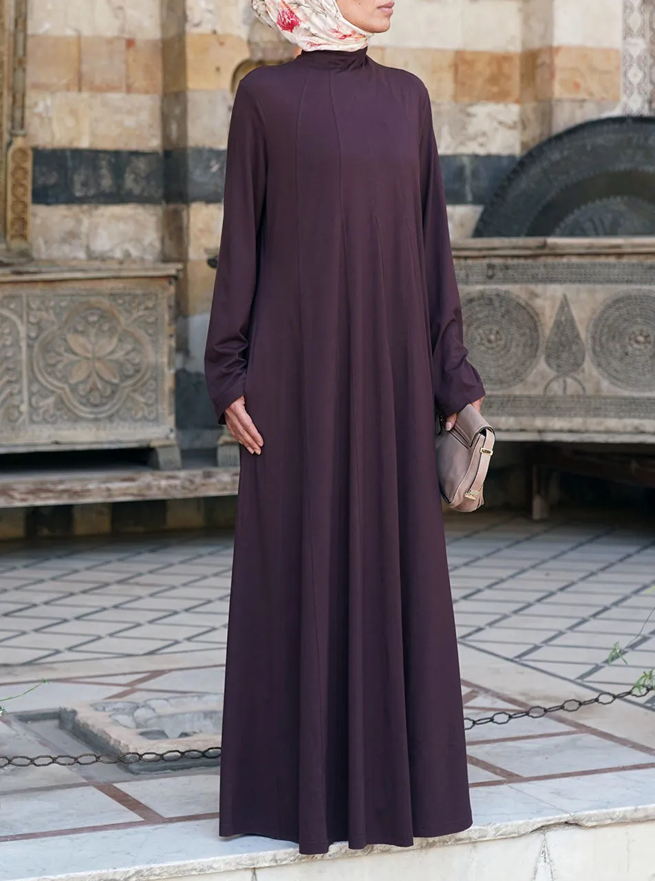 Flared Paneled Abaya with Godets