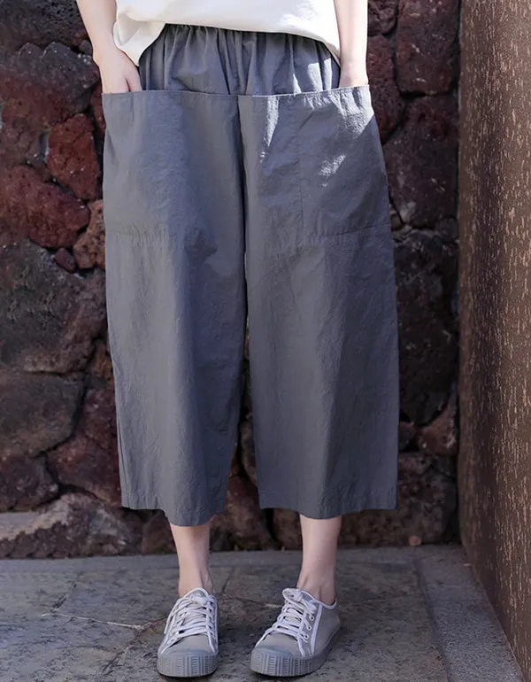 Front Pockets Women's Summer Wide-leg Pants