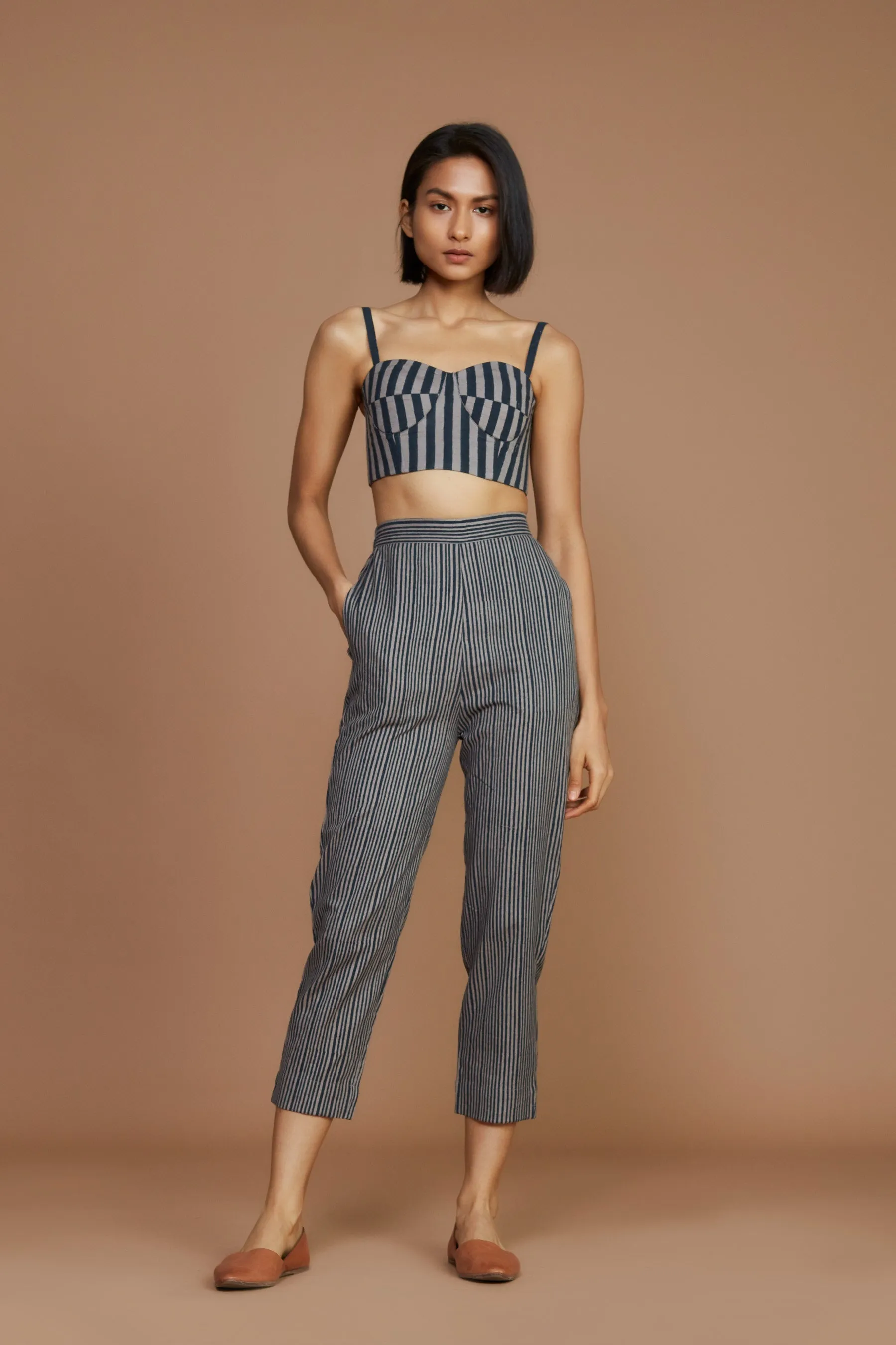 Grey with Charcoal Striped SE Pants