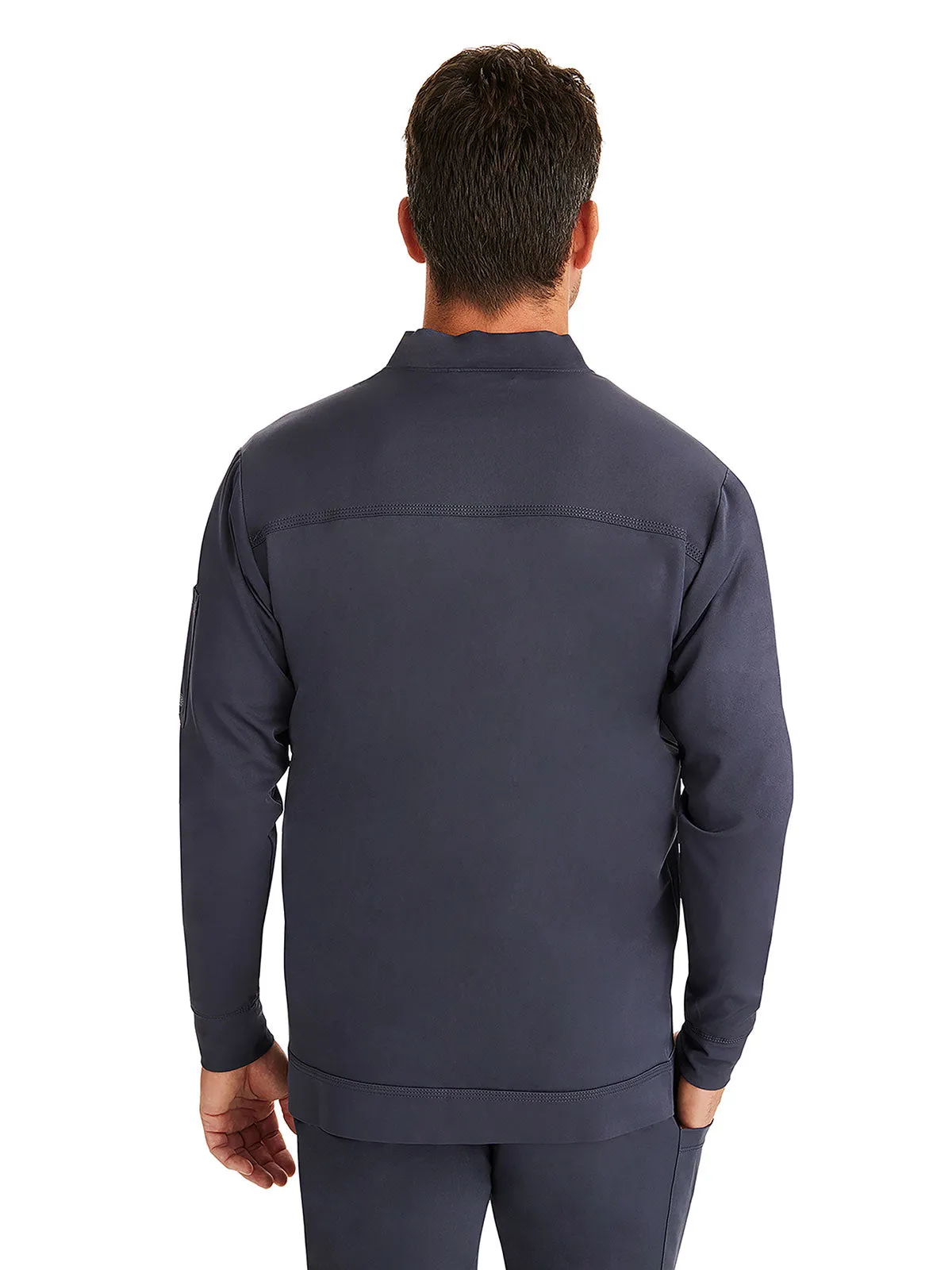 HH Works - Men's Michael Zip Front Solid Scrub Jacket