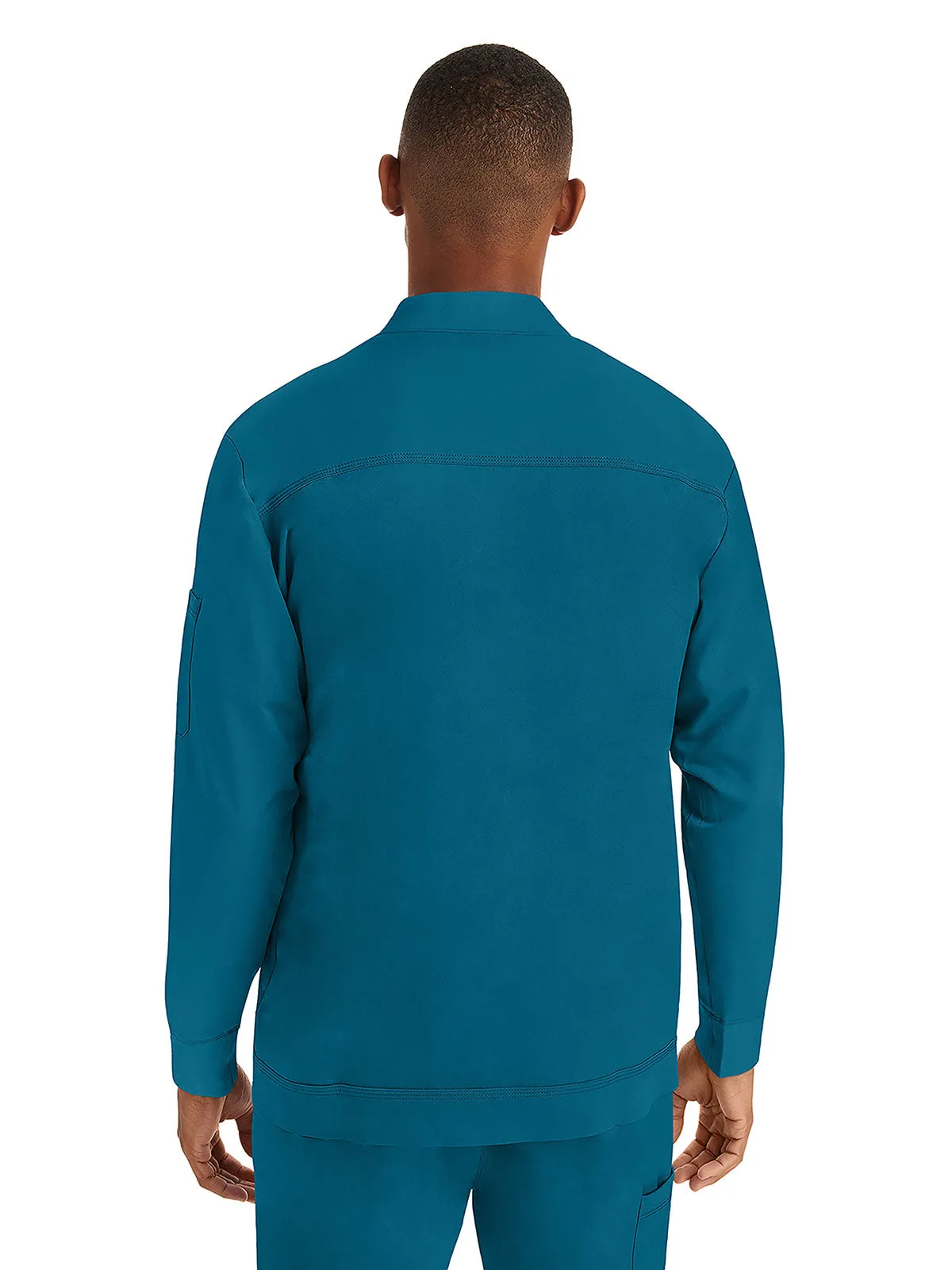 HH Works - Men's Michael Zip Front Solid Scrub Jacket