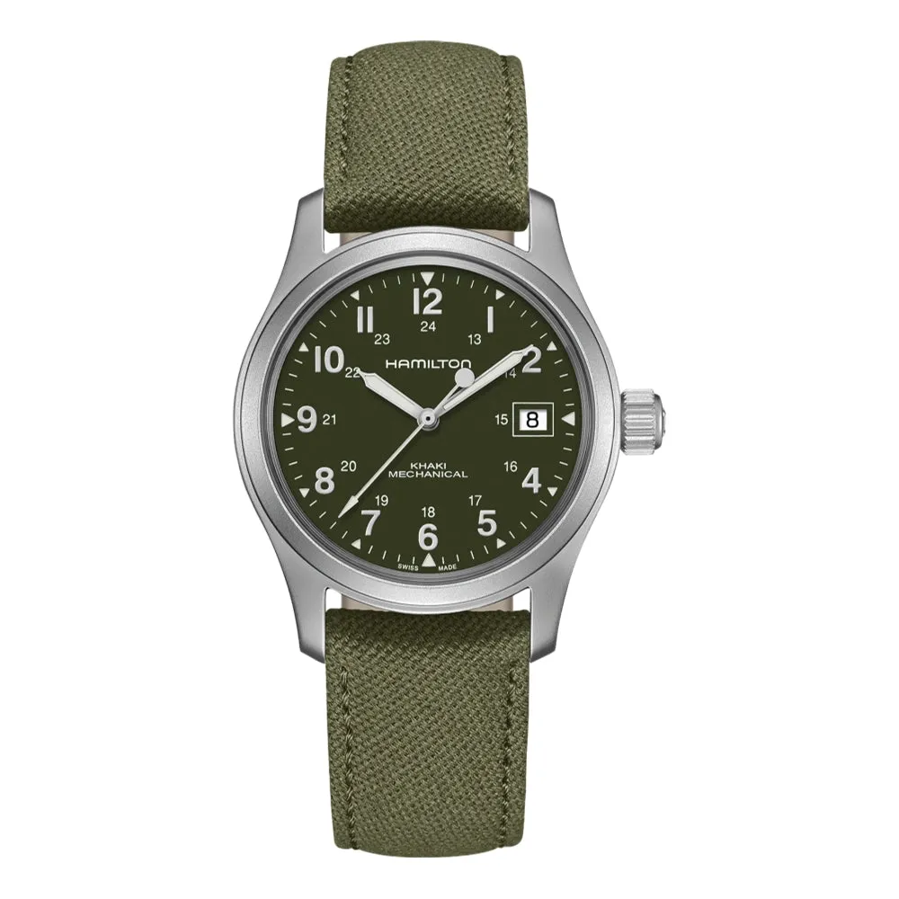 Khaki Field Mechanical Date Green Dial