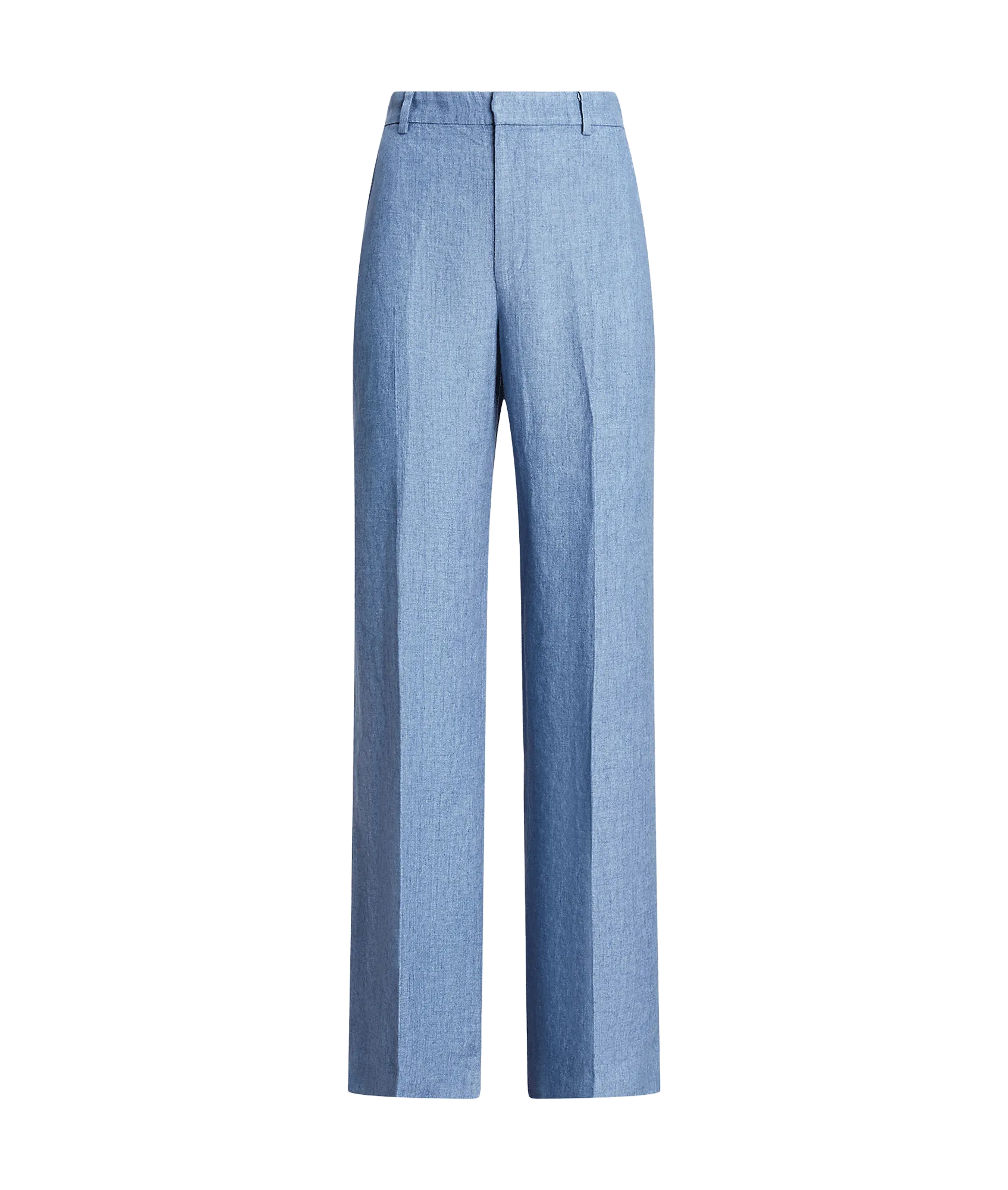 Linen Wide-leg Pant - Blue