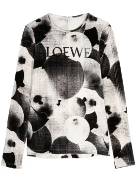 Loewe Black Balloon Printed Long-Sleeve Top