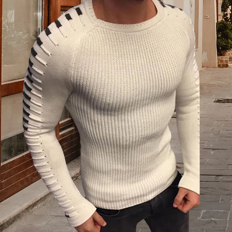 Long-sleeved Crewneck Knitted Sweater