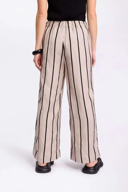 Marco Polo - YTMS58253 Wide Leg Stripe Pant