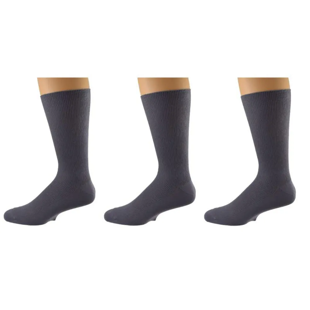 Men's Diabetic Crew Socks in Combed Cotton (3 Pair and 4 Pair Packs)