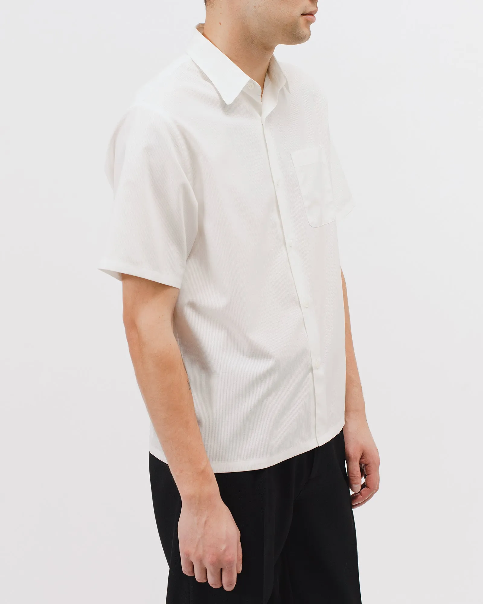 Mesh SS Shirt - Natural White