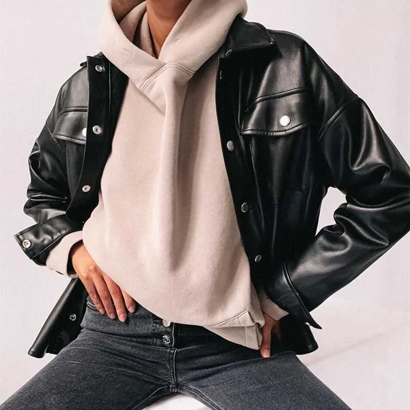 Motorcycle Style Leather Coat