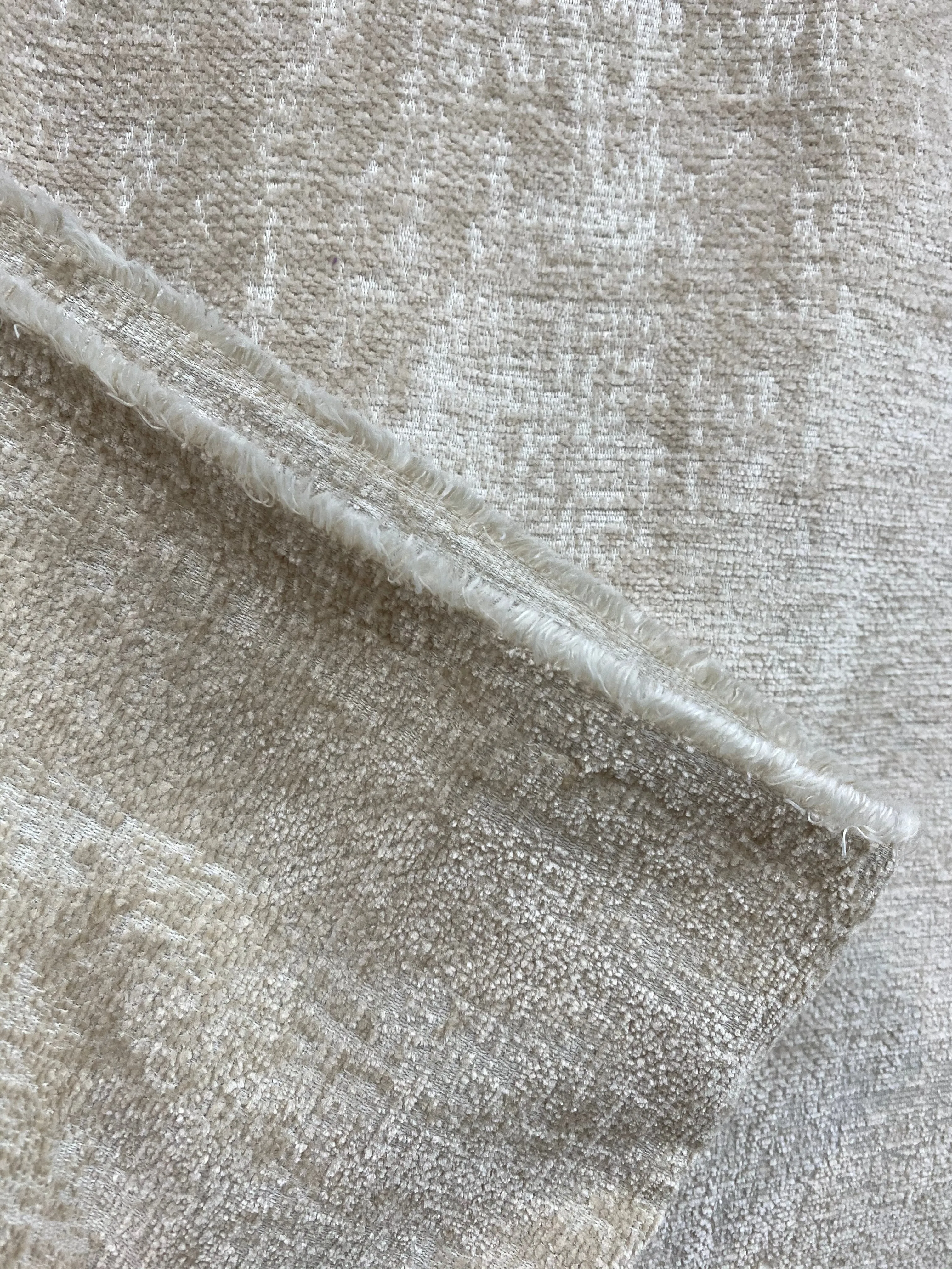 NEW Designer Chenille Velvet Upholstery Fabric - Taupe