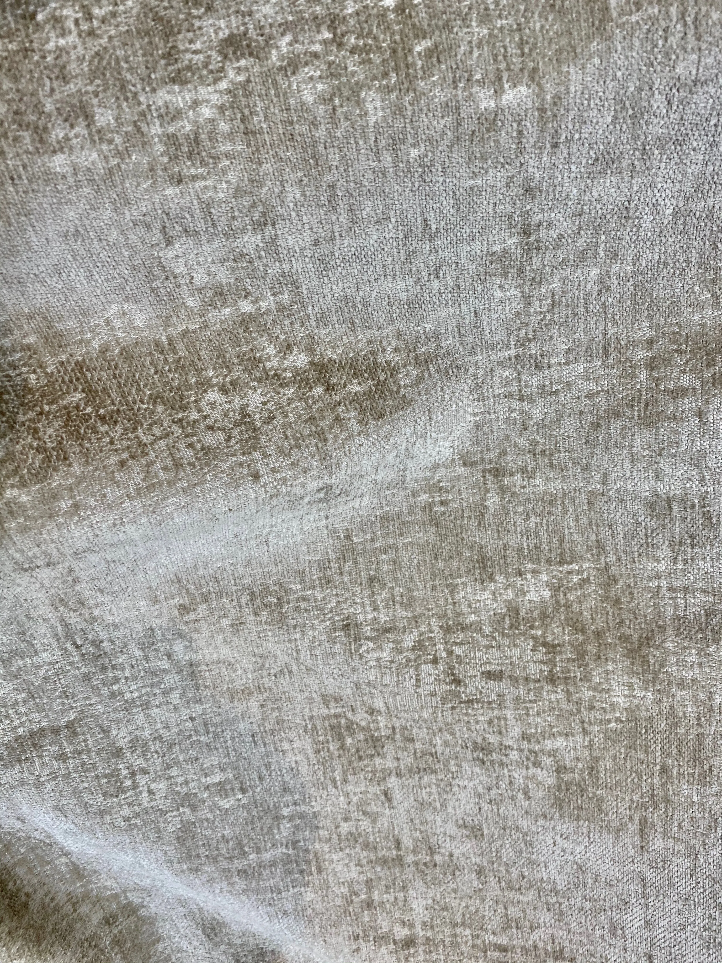 NEW Designer Chenille Velvet Upholstery Fabric - Taupe