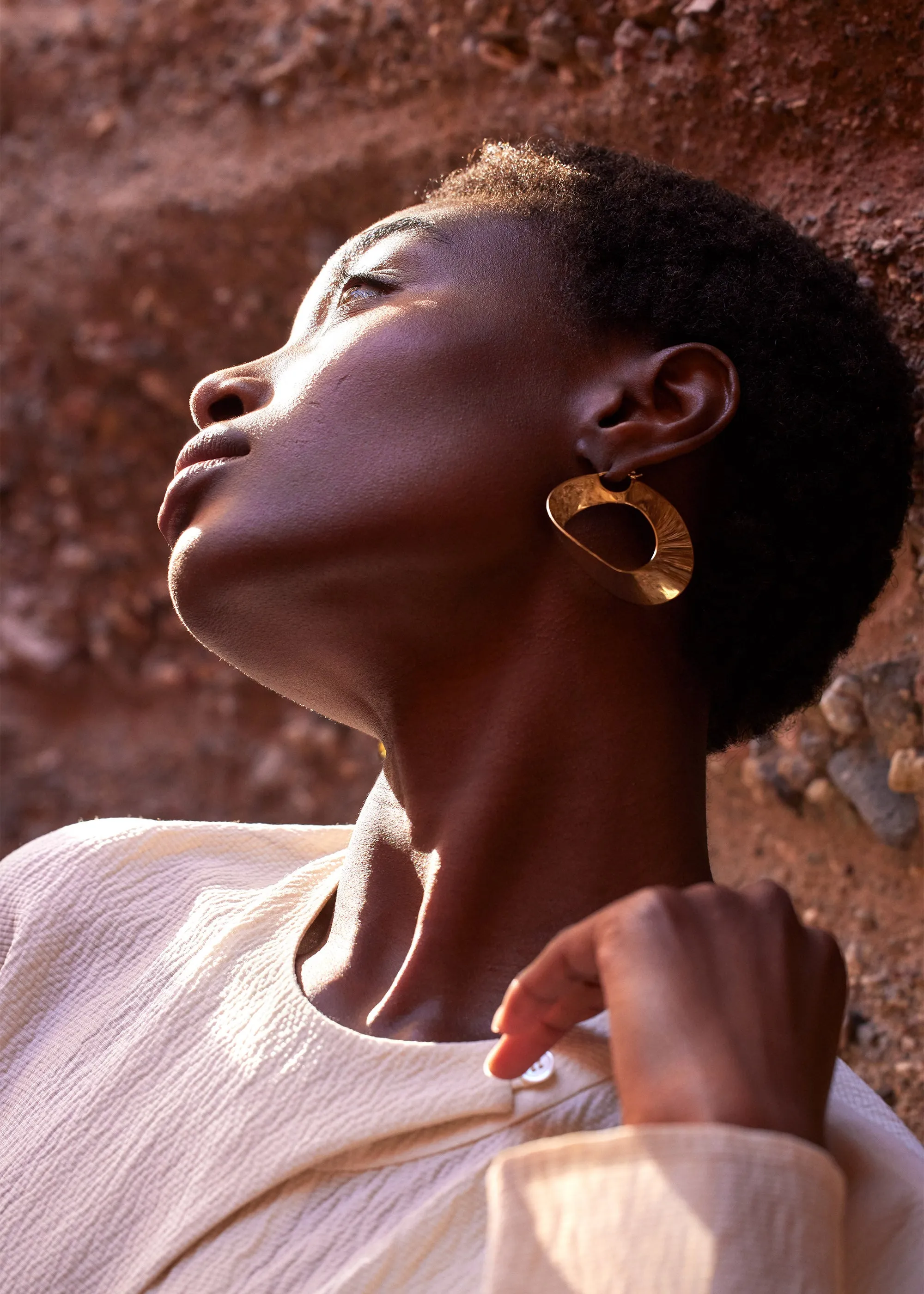 Éole Hoop Earrings - 24 carat gold gilded