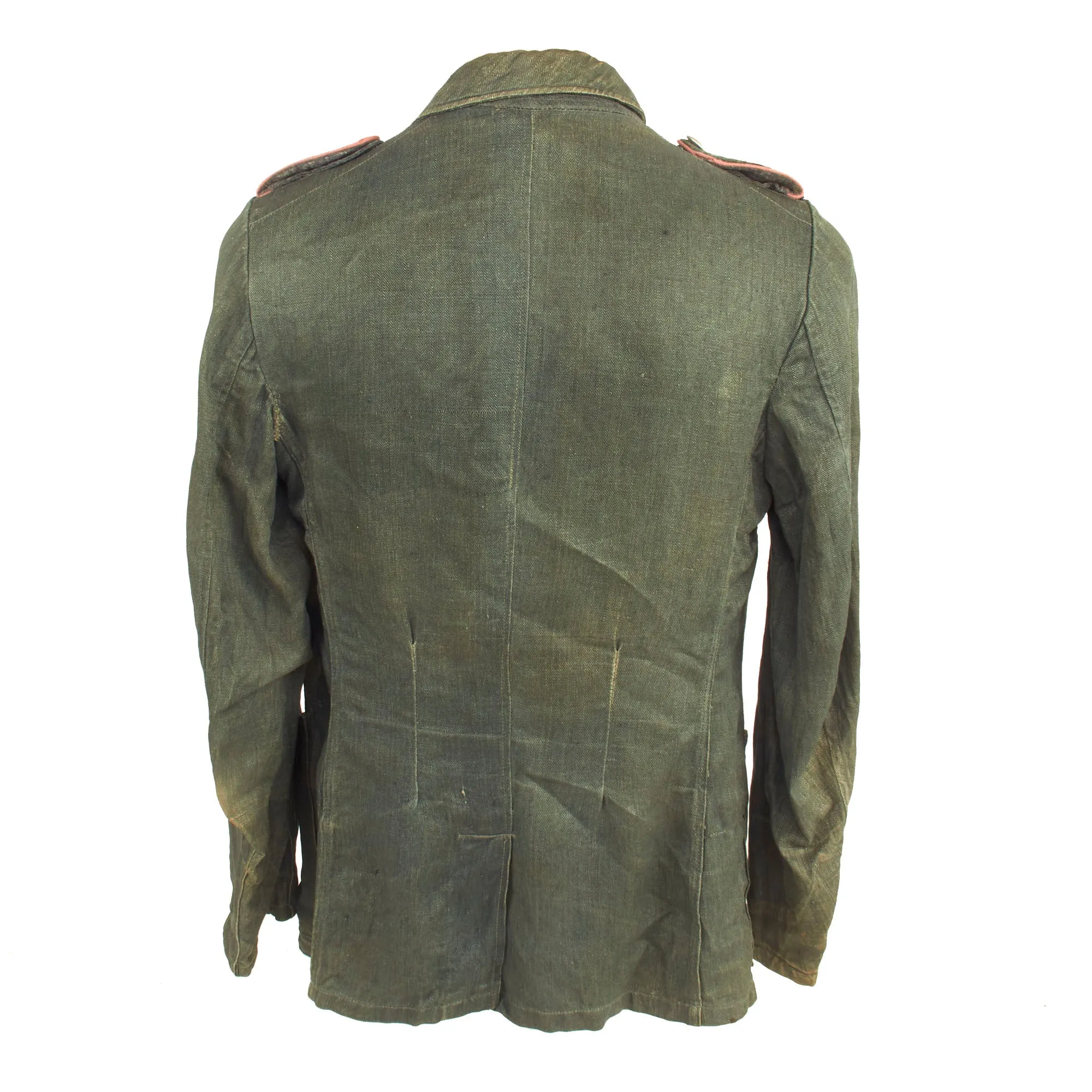 Original German WWII Heer Army Panzer Enlisted HBT Drilljacke Tunic with Early Pattern Insignia - dated 1941