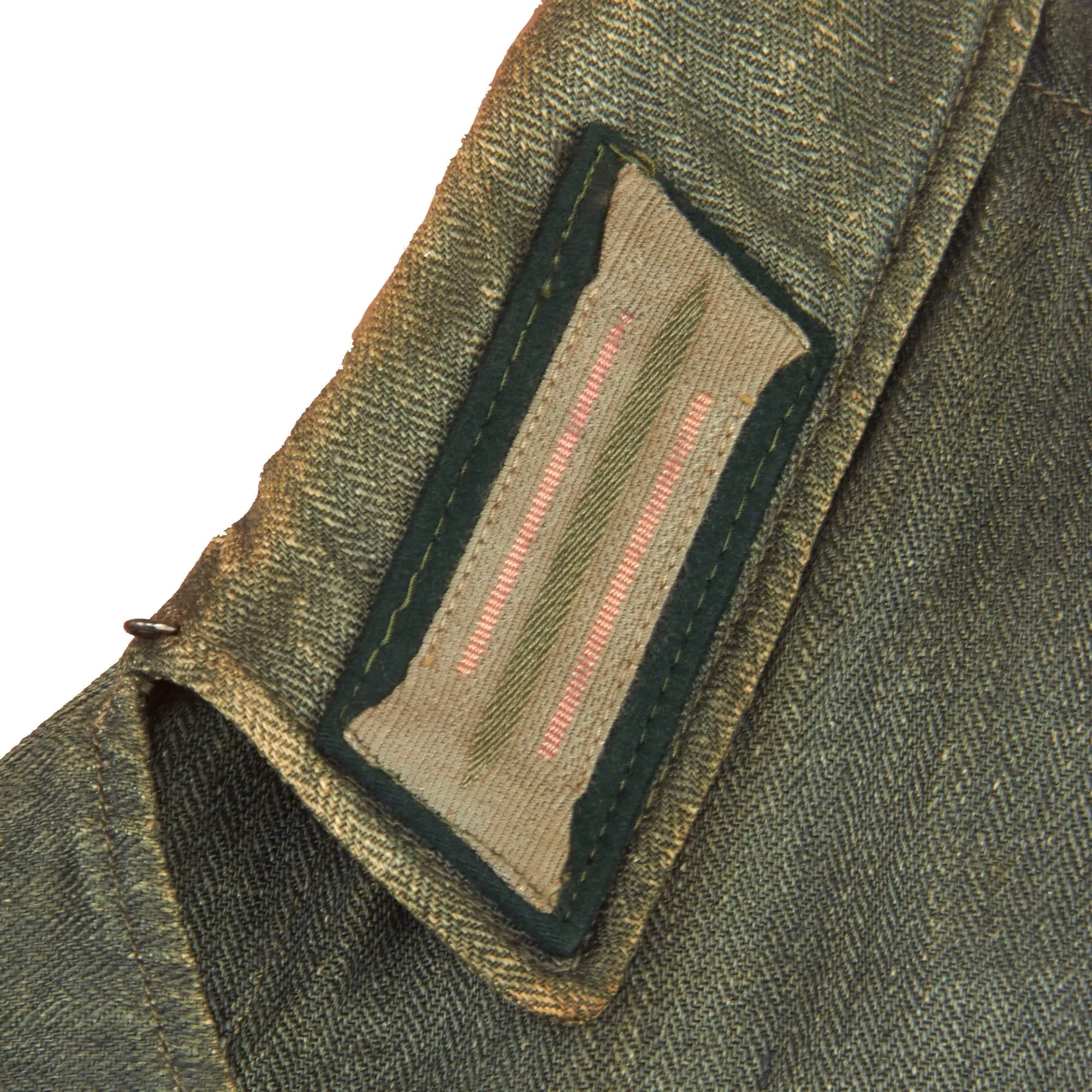 Original German WWII Heer Army Panzer Enlisted HBT Drilljacke Tunic with Early Pattern Insignia - dated 1941