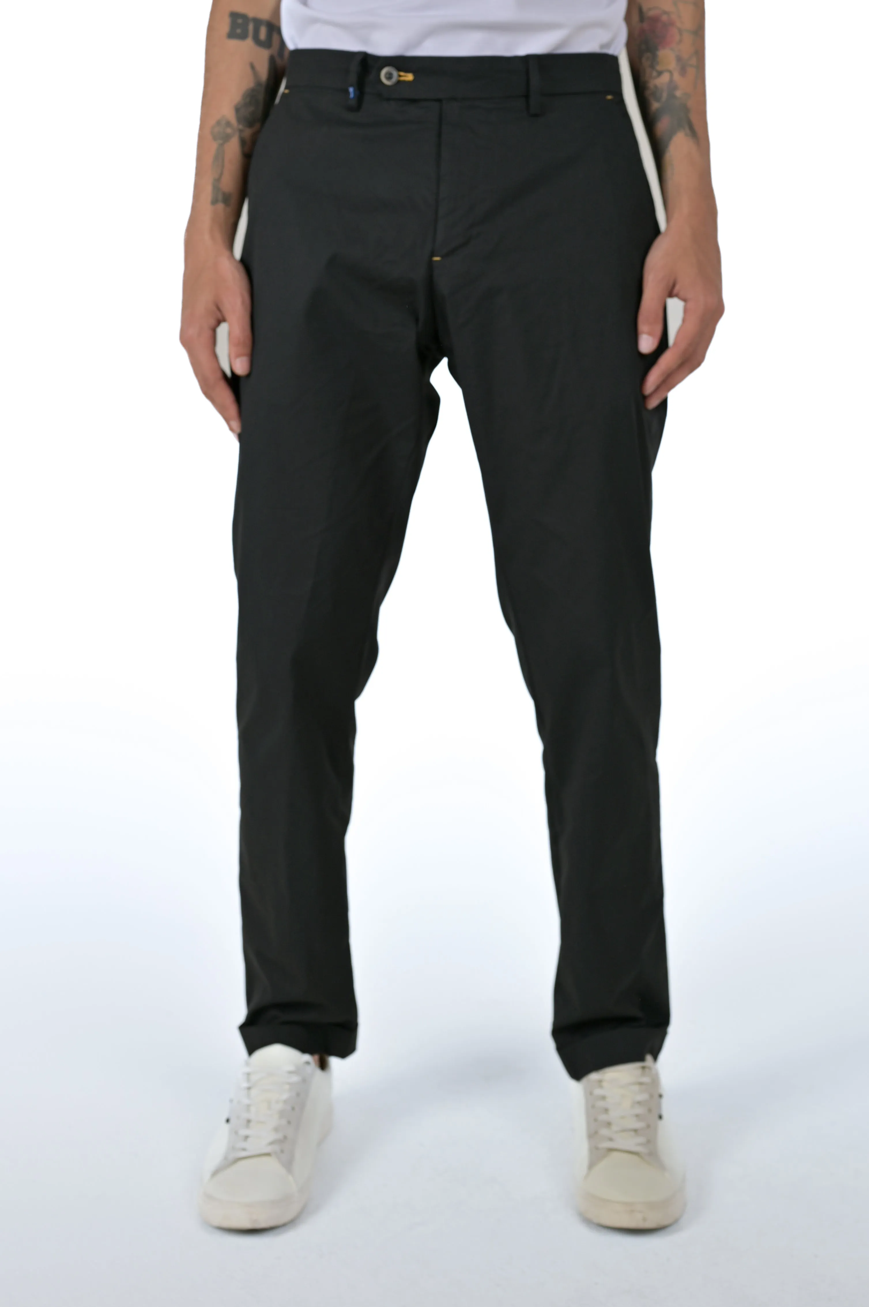 Pantaloni classici slim Racket Ciondolo Nero SS24