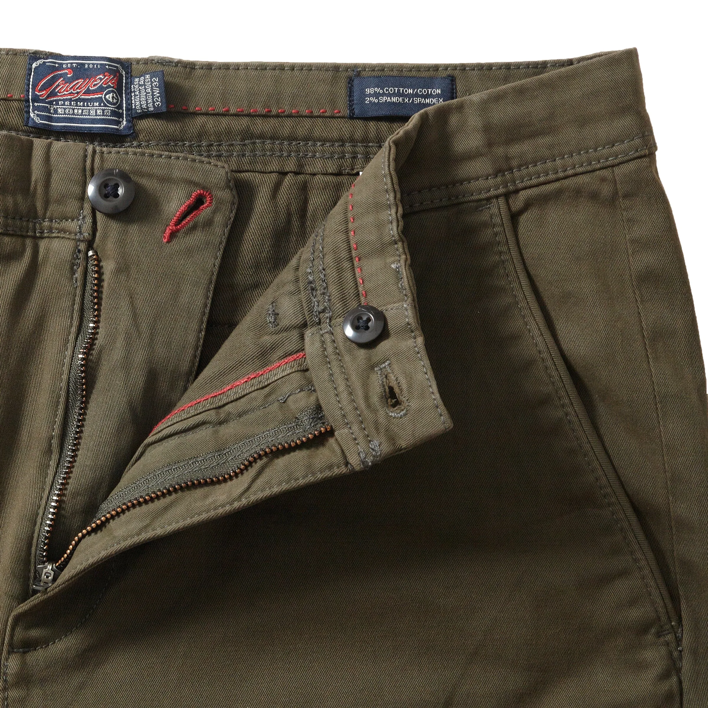 Precision Stretch Classic Fit Chino - Dark Olive