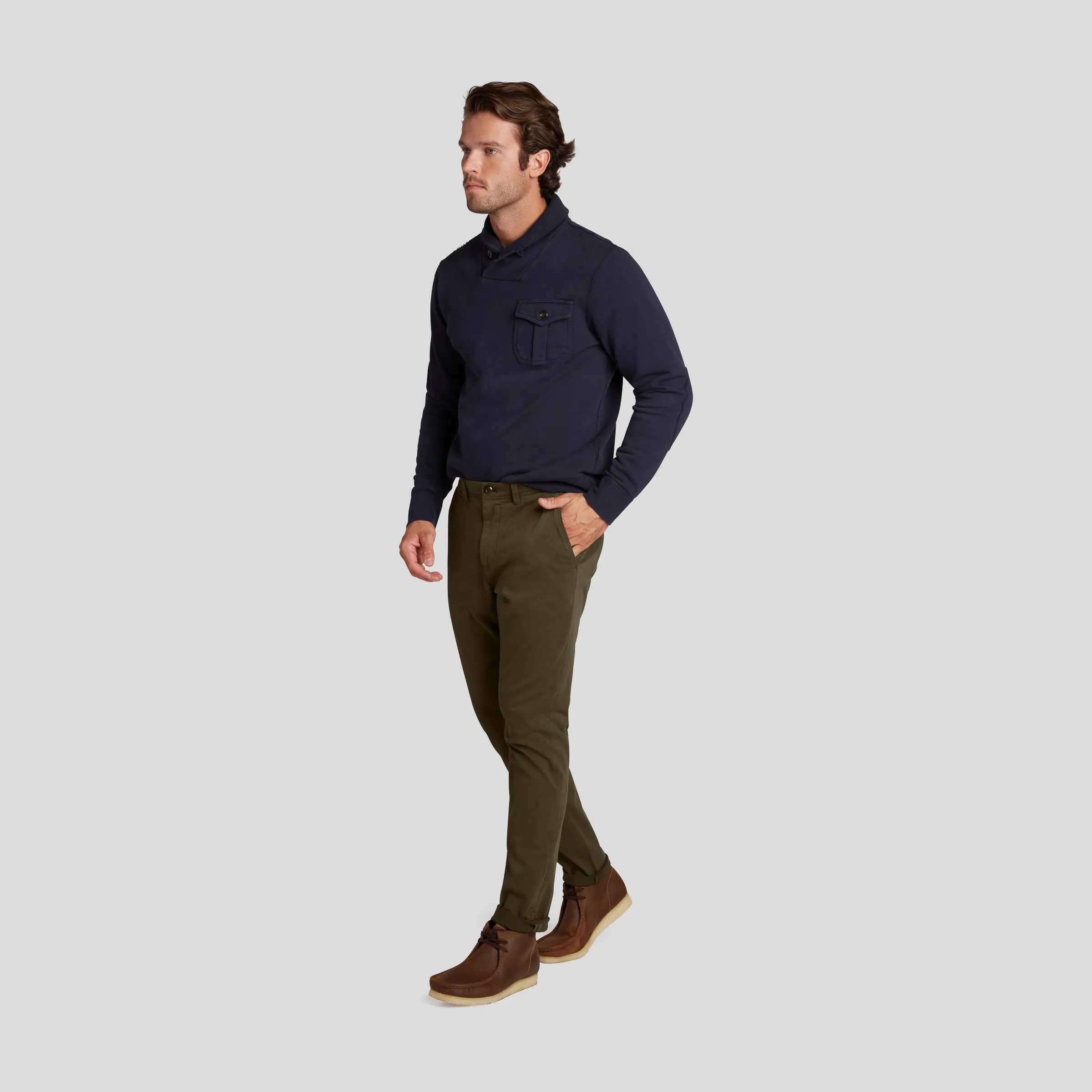 Precision Stretch Classic Fit Chino - Dark Olive