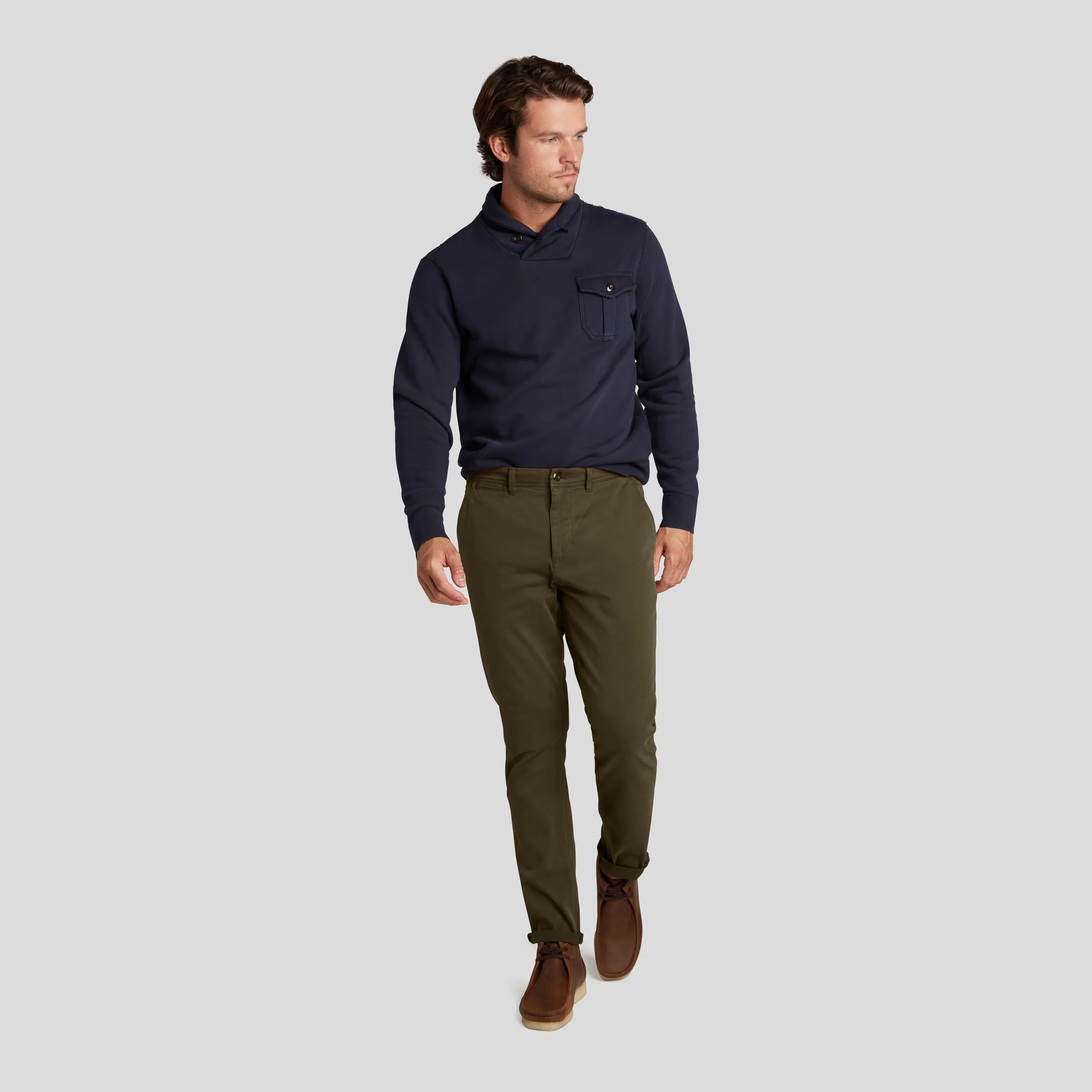 Precision Stretch Classic Fit Chino - Dark Olive