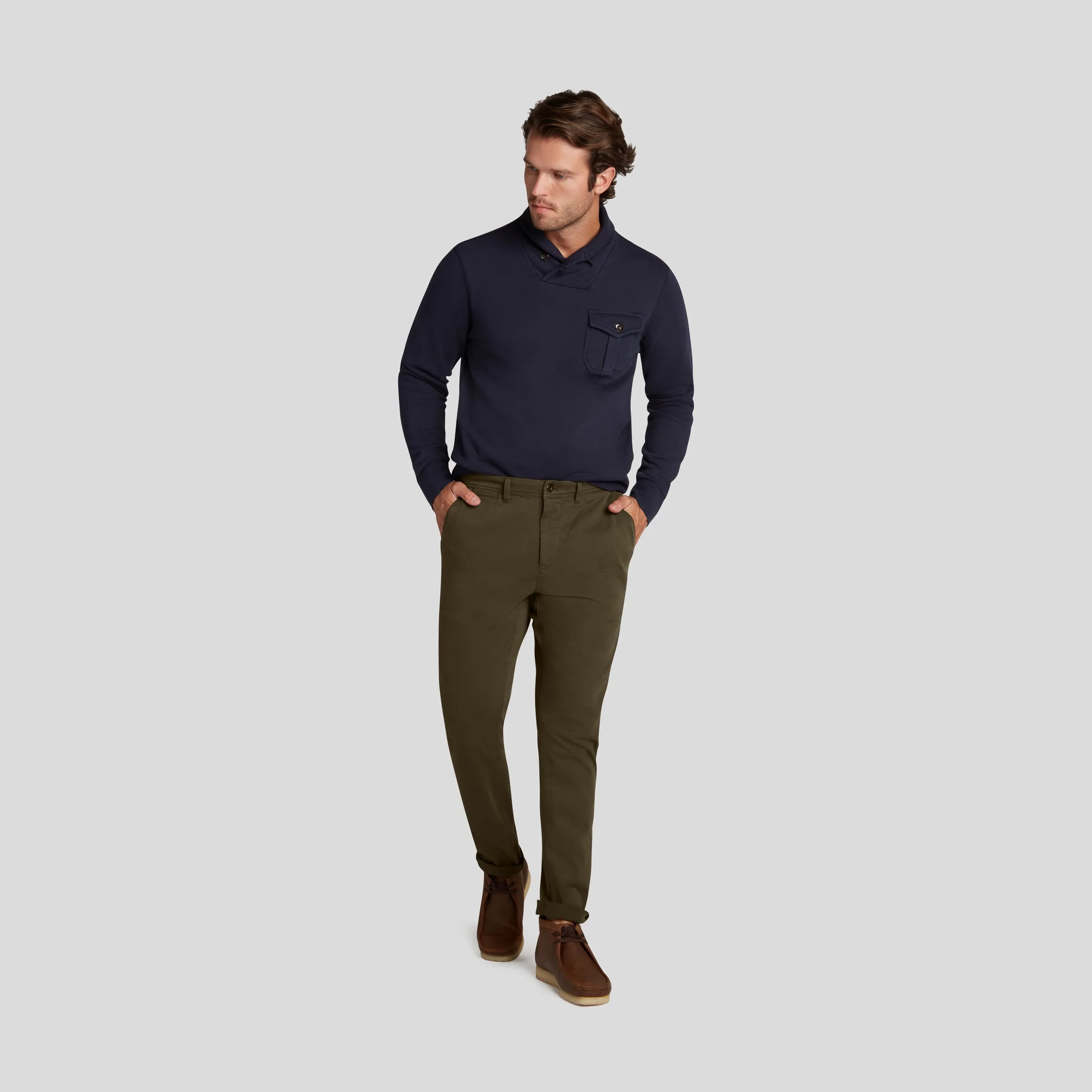 Precision Stretch Classic Fit Chino - Dark Olive